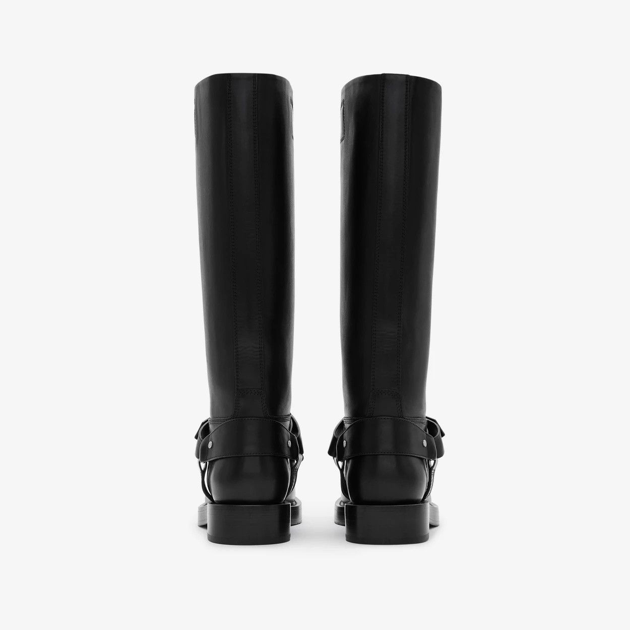 Burberry o1w1db10125 Leather Saddle Low Boots in Black Size US 5 / IT 35 - 4 Thumbnail