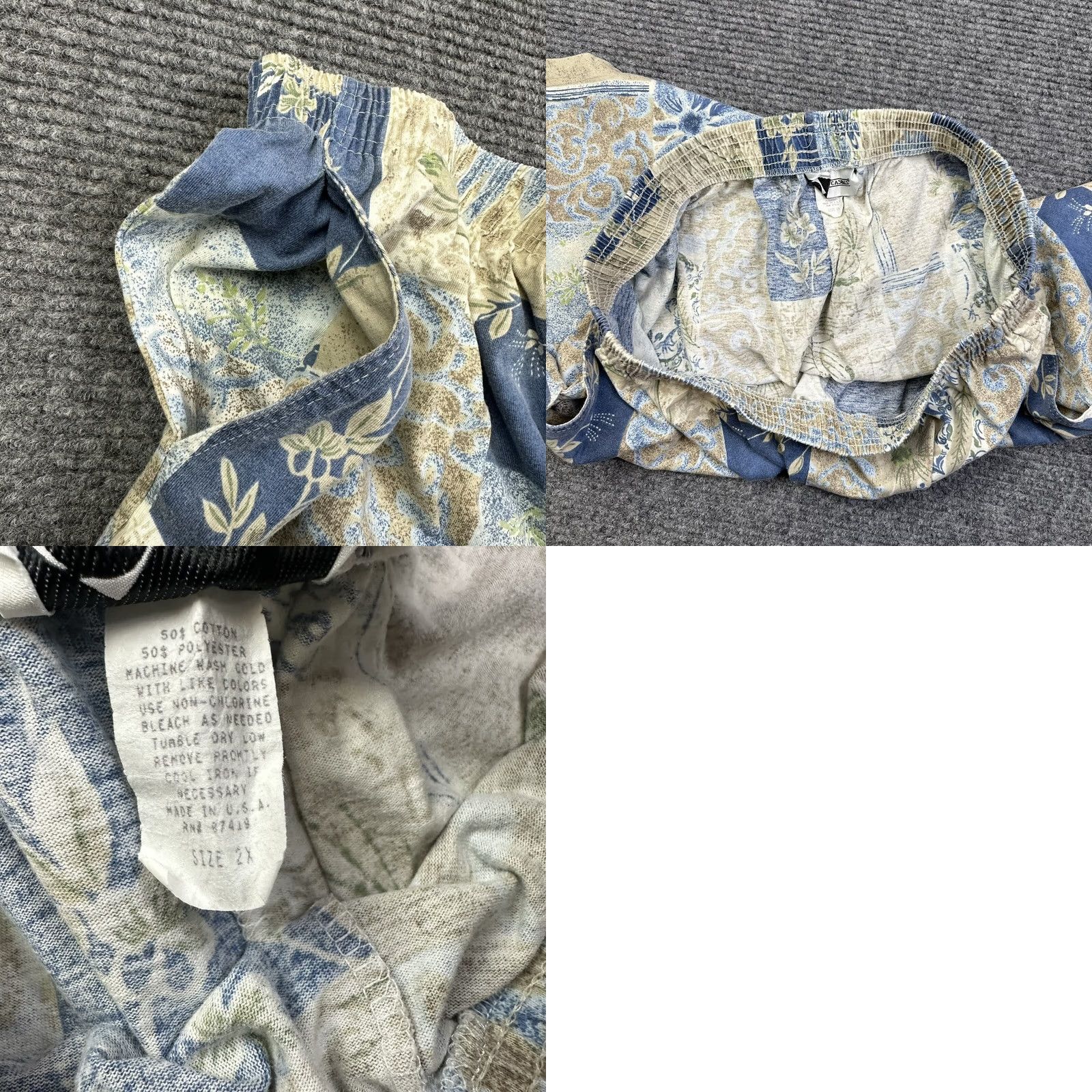 Vintage VINTAGE 90s Woman’s Plus Size 2XL Retro Floral Bermuda Shorts With Pockets Size 40" / US 18 - 8 Thumbnail