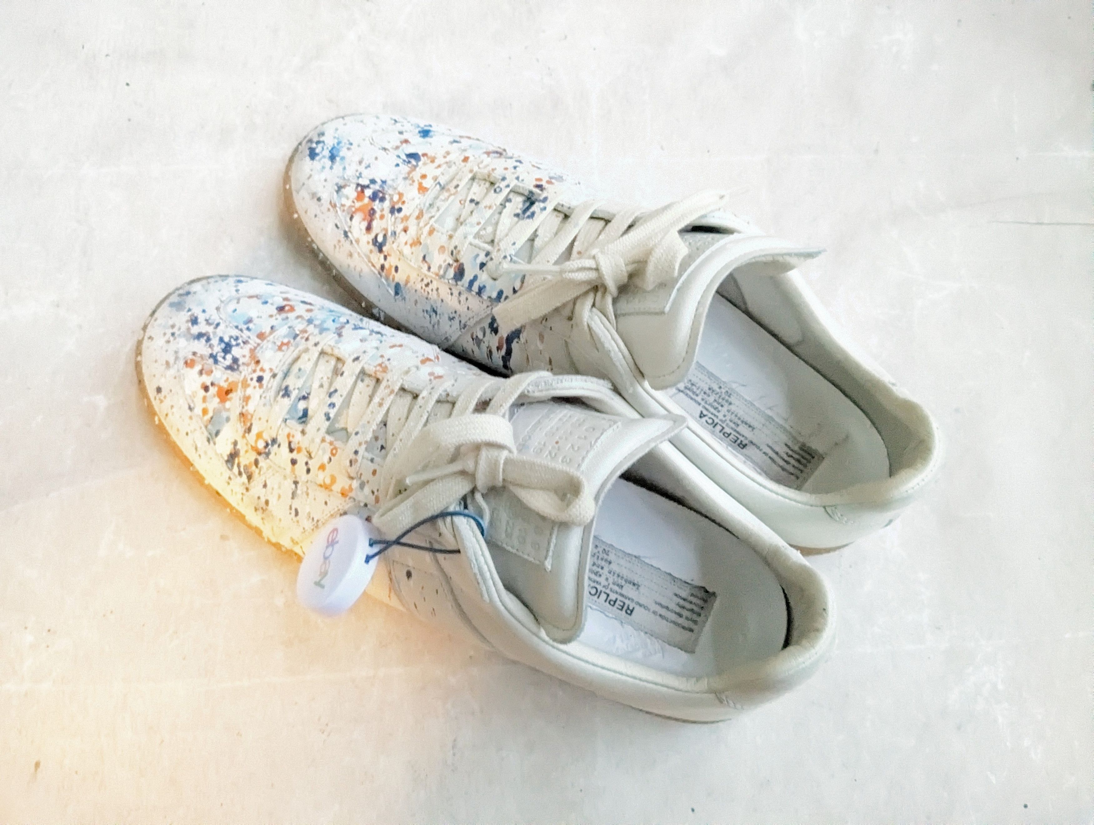 Maison Margiela Maison Margiela Replica GAT Paint Splatter Gray 10 43 Size US 10 / EU 43 - 12 Thumbnail