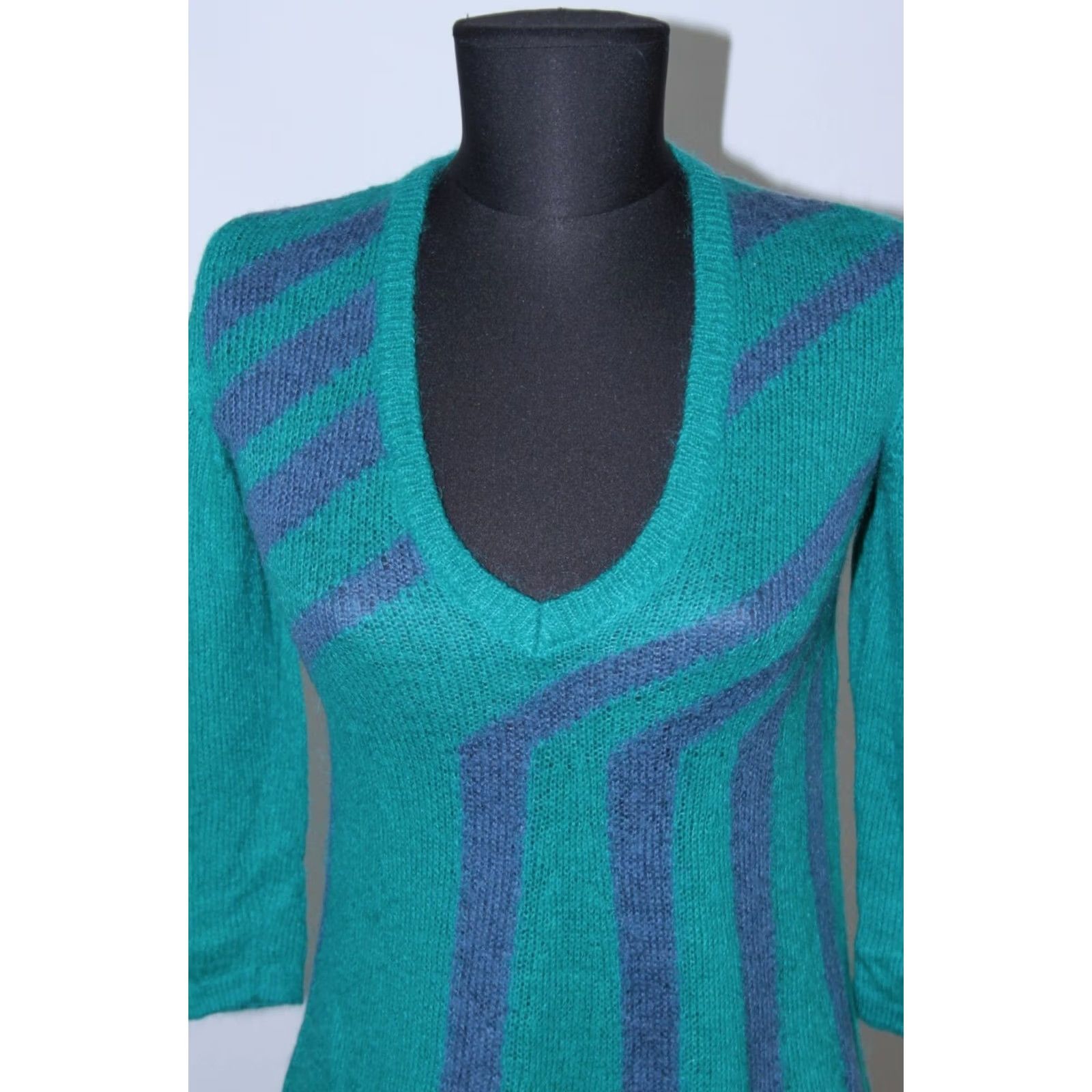 United Colors Of Benetton United Colors of Benetton Womens Mohair Blend Dress XS Green A-Line Dress XS Womens Size XS / US 0-2 / IT 36-38 - 2 Thumbnail
