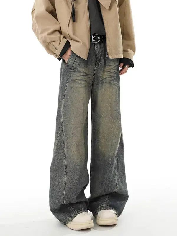 VIBE Vintage washed street Y2K baggy wide leg jeans Size US 30 / EU 46 - 3 Thumbnail