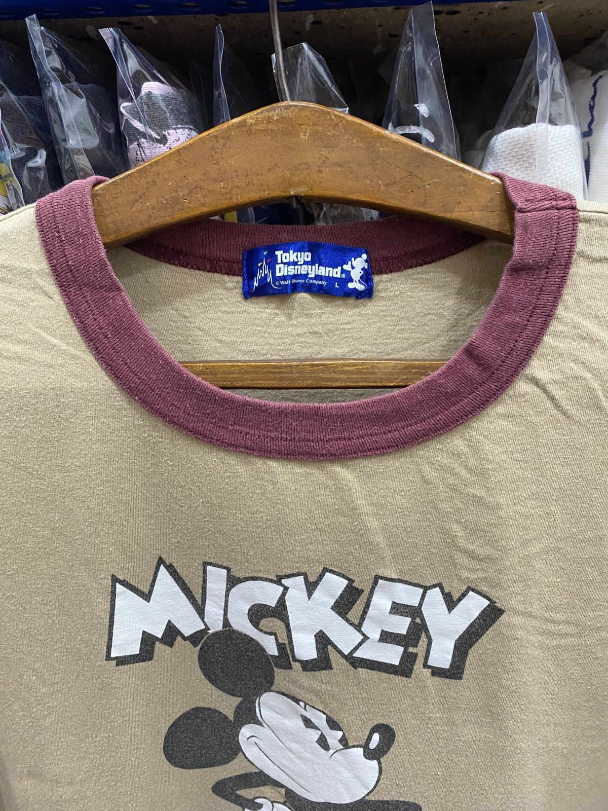 Disney VINTAGE MICKEY MOUSE RINGER TSHIRT Size US L / EU 52-54 / 3 - 7 Thumbnail