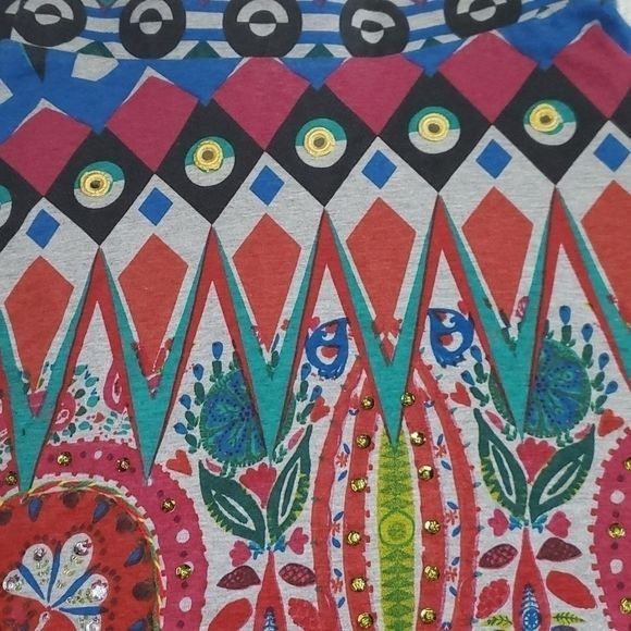 Desigual Desigual Colorful, Embroidered & Embellished Sz. S 2" Banded Size 28" / US 6 / IT 42 - 4 Thumbnail