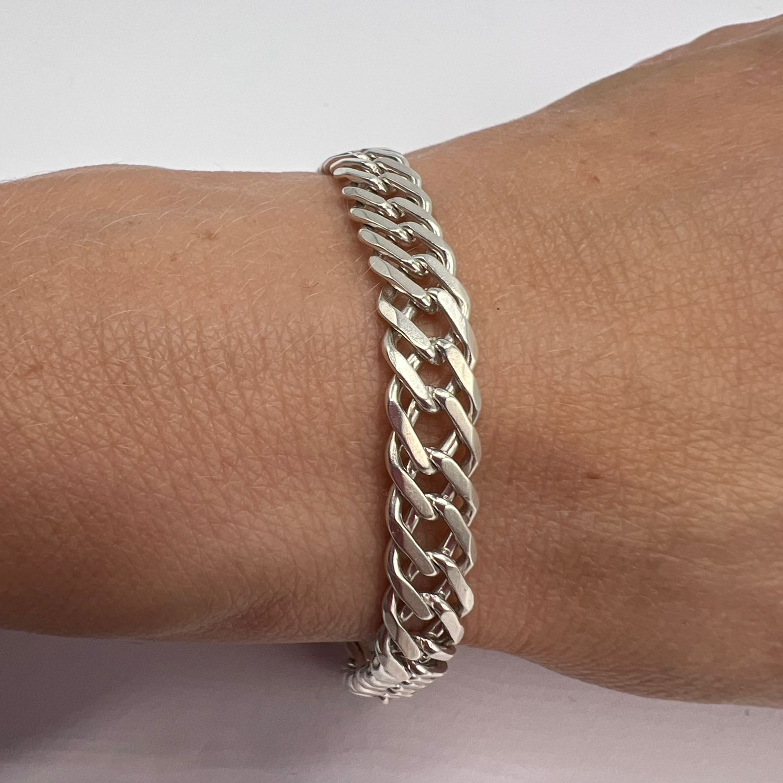 Sterling Silver Sterling Silver 925 Curb Chain Bracelet Jewelry 11.63g Size ONE SIZE - 10 Thumbnail
