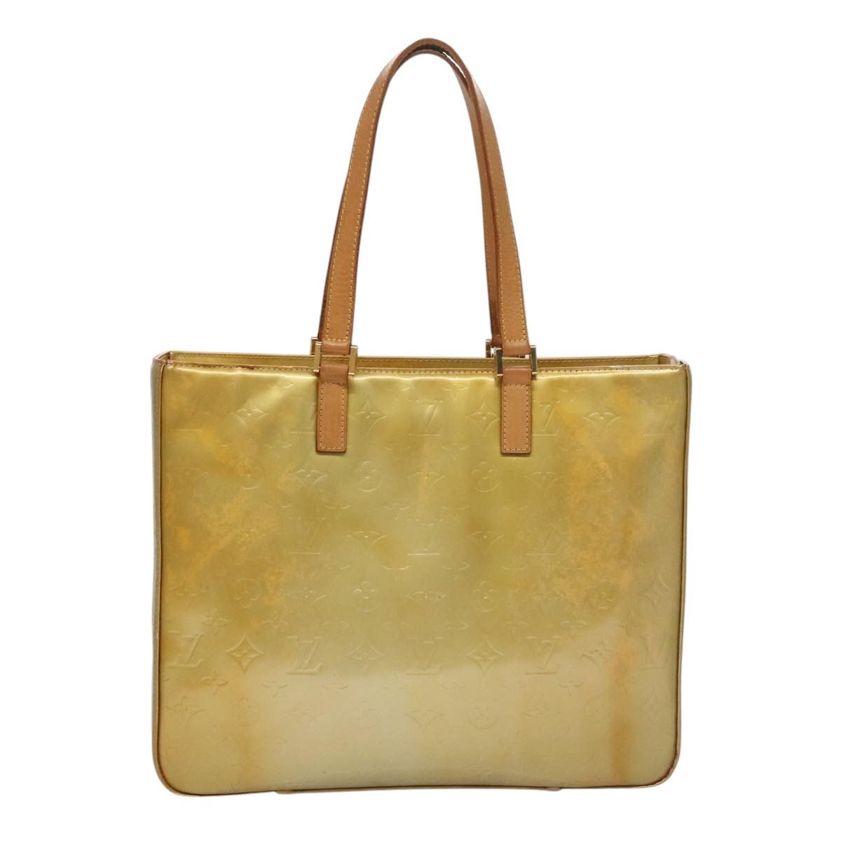 Louis Vuitton LOUIS VUITTON Monogram Vernis Columbus Tote Bag Gris M91028 Size ONE SIZE - 2 Thumbnail