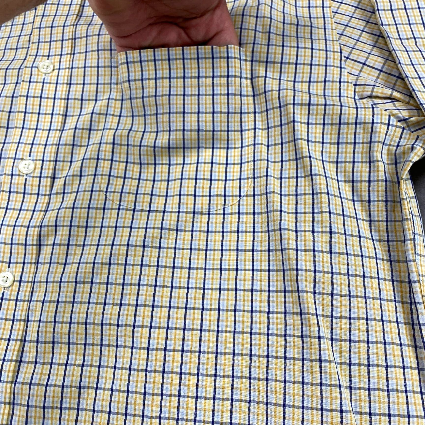 Brooks Brothers Brooks Brothers 346 Button-Up Shirt Mens Large Yellow Check Non Iron Pocket Button-Down Plaid Casual Shirt Size US L / EU 52-54 / 3 - 6 Thumbnail