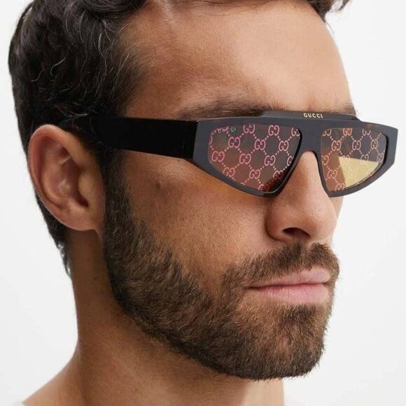 Gucci Gucci GG1591S 001 Sunglasses Black Browline Frame Size ONE SIZE - 3 Thumbnail