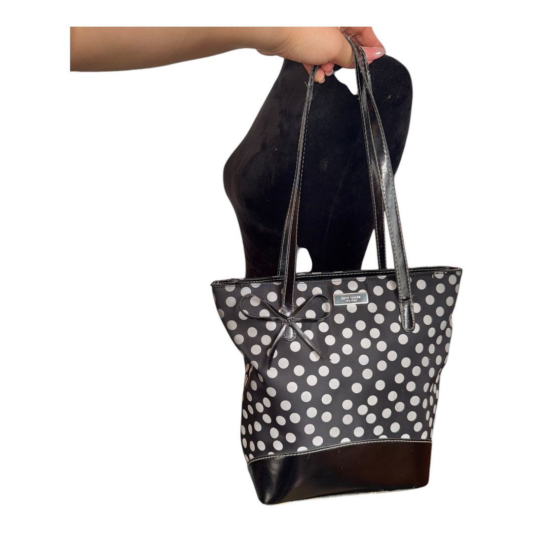 Kate Spade × Vintage VTG Y2K Kate Spade Mini Polk A Dot Tote with bow accent in Size ONE SIZE - 1 Thumbnail