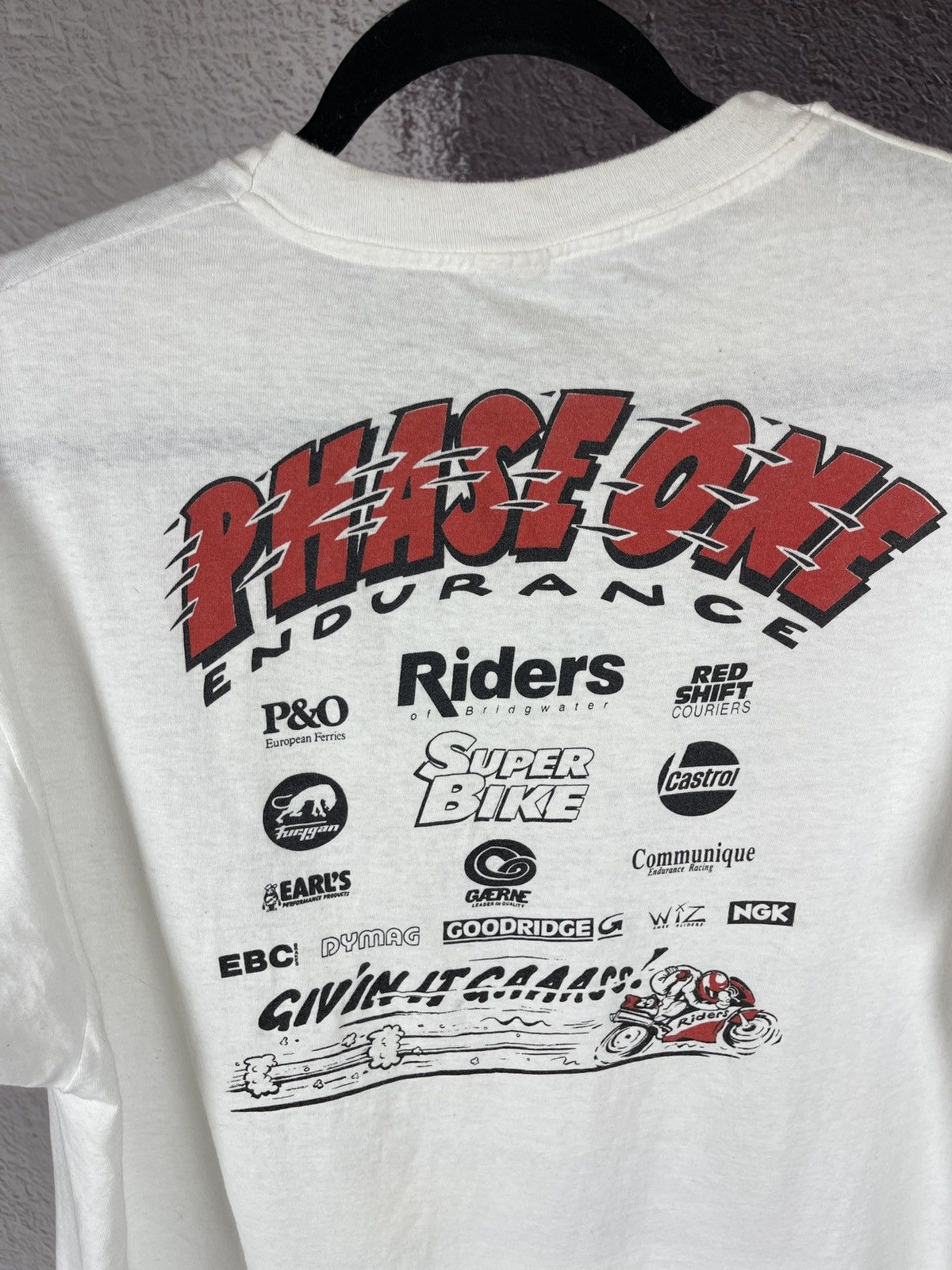 Vintage Super Bike vintage 90s Phase one endurance pit stop tee Size US XL / EU 56 / 4 - 14 Thumbnail