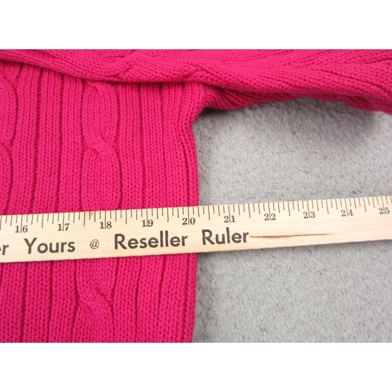 Pinko VINTAGE Lizwear Sweater Womens L Pink Cable Knit Mock Neck Cotton 90s Mens Womens Boys Girls Size L / US 10 / IT 46 - 6 Thumbnail