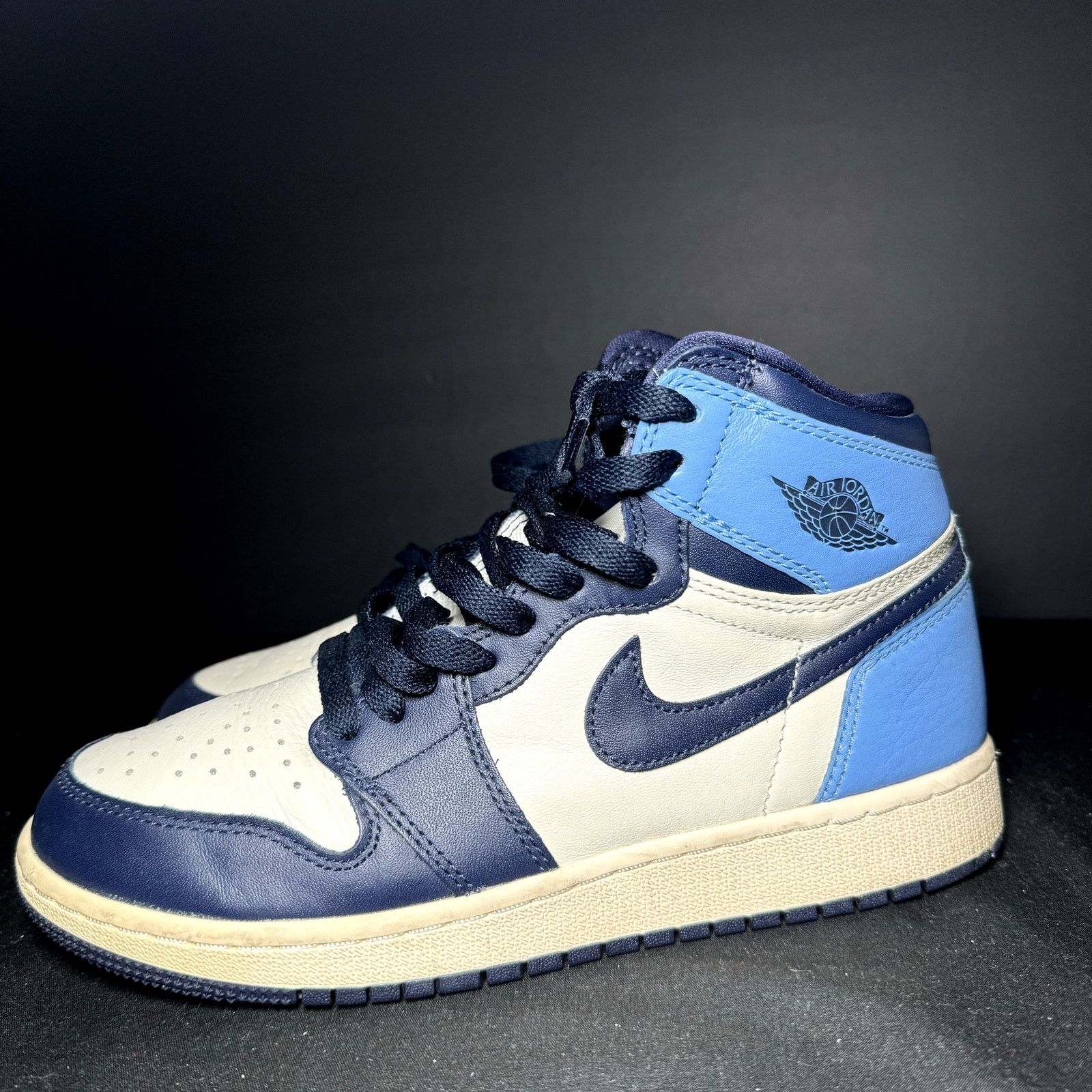 Jordan Brand × Nike Air Jordan 1 Retro High OG GS Obsidian Men's Shoes - Size 6 Size US 6 / EU 39 - 8 Thumbnail