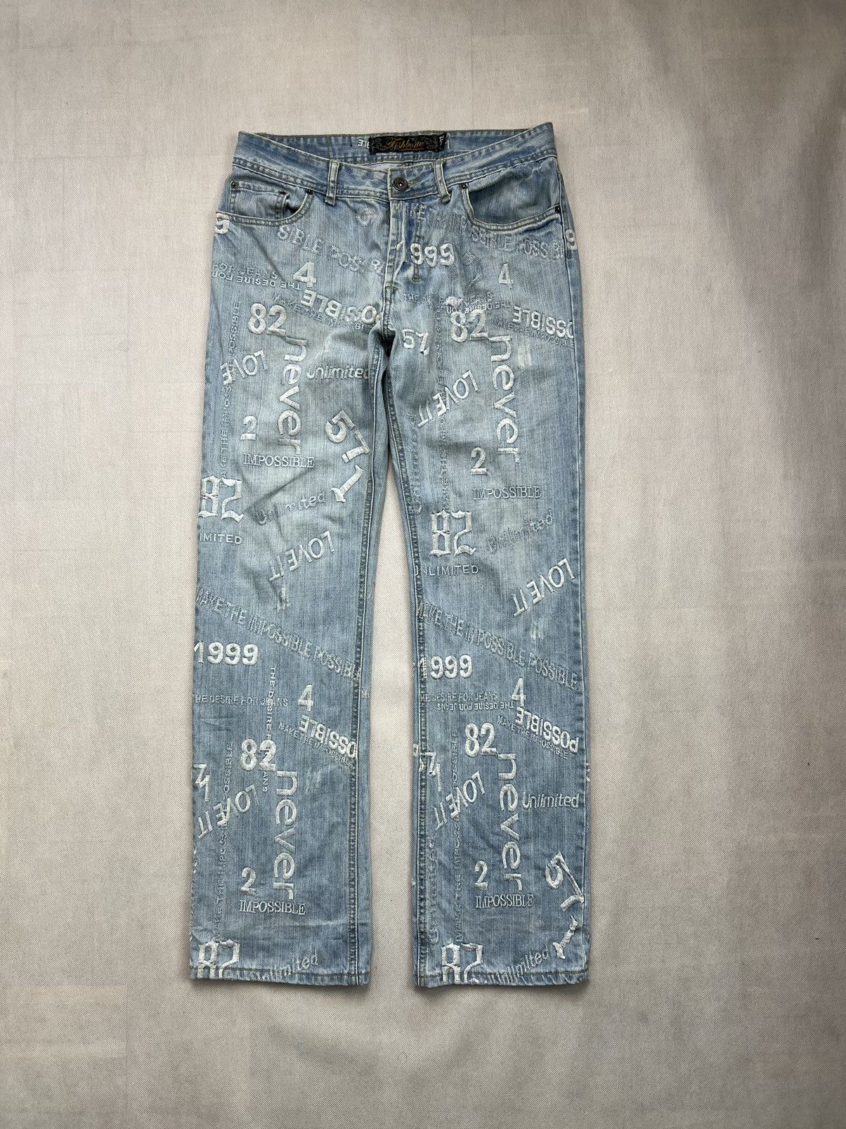 Vintage Pants Fishbone Multi Logo Hip Hop Rap Y2K Love Size US 32 / EU 48 - 2 Thumbnail