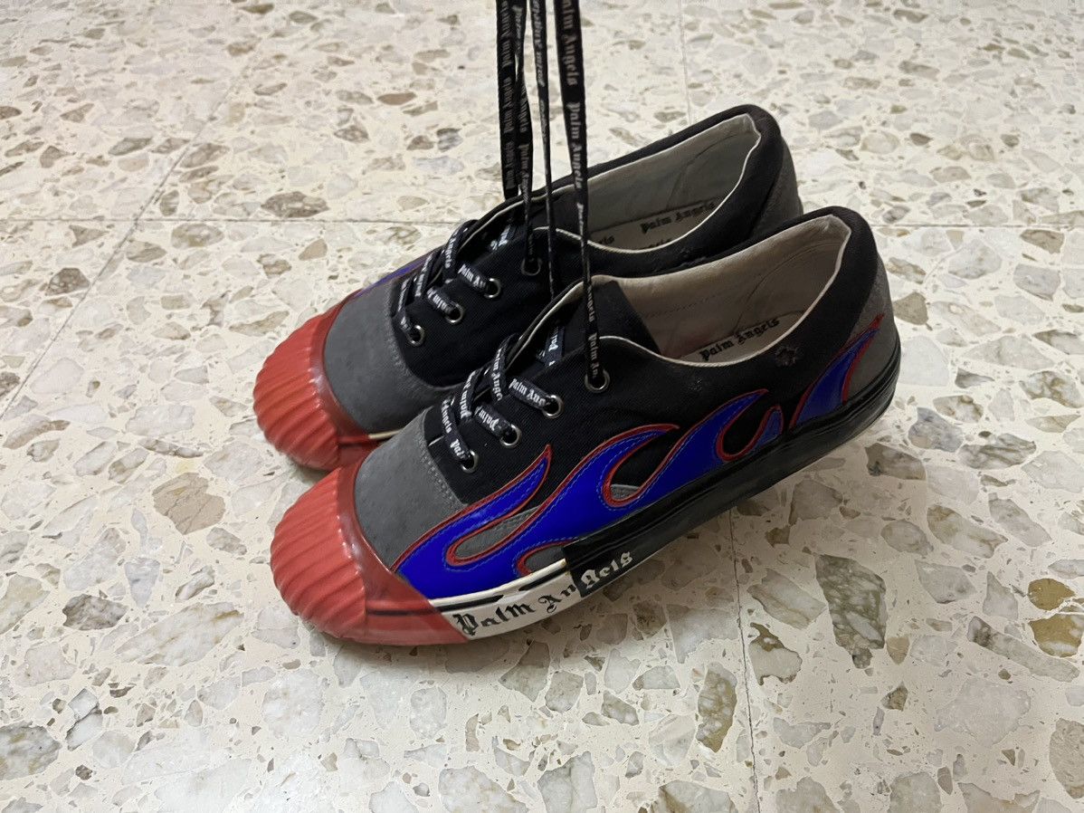 Palm Angels Palm angels low top flame leather sneaker 9us 42eu Size US 9 / EU 42 - 3 Thumbnail