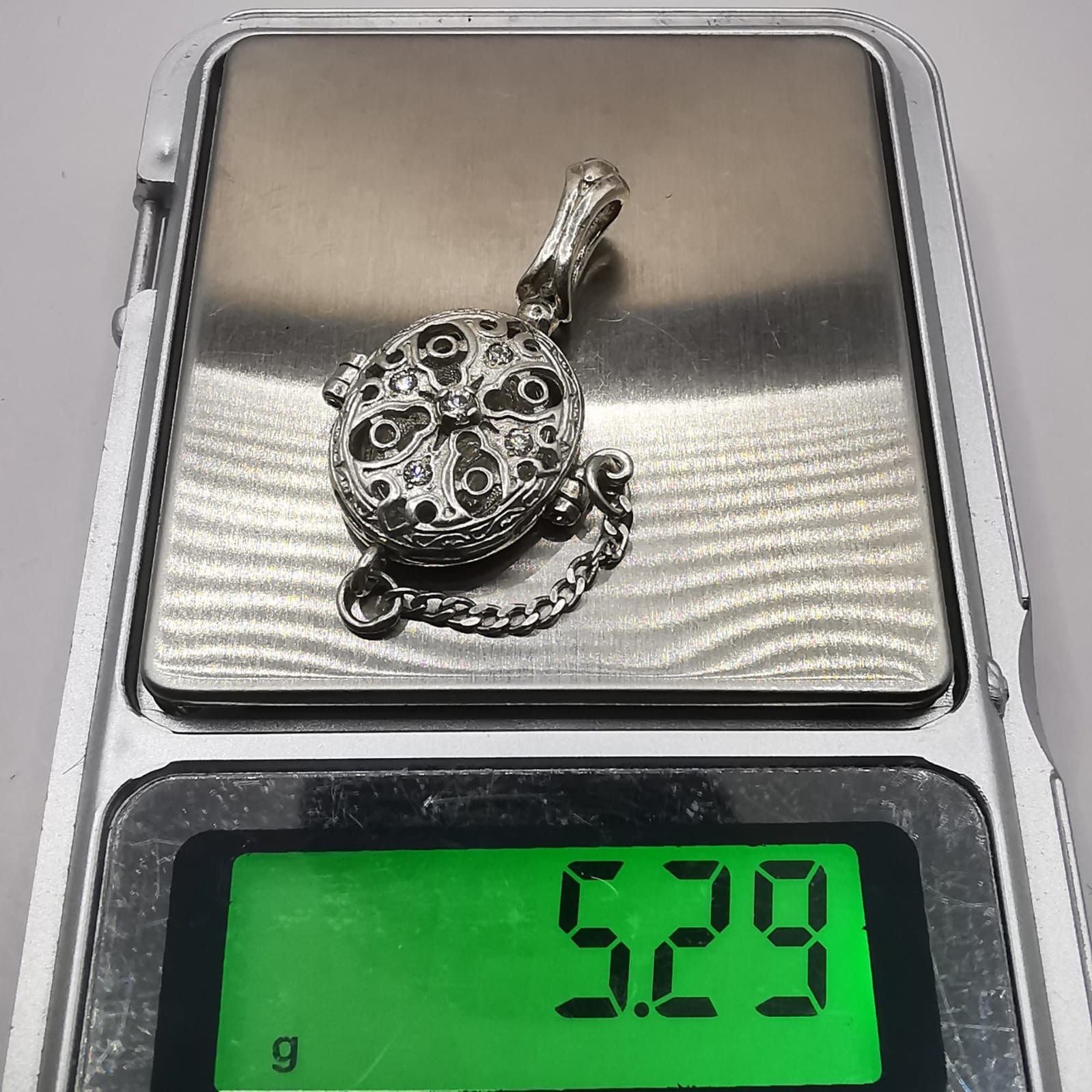Vintage Vintage Saint Nicholas"925 Sterling Silver Zircon 5,29g Size ONE SIZE - 5 Thumbnail