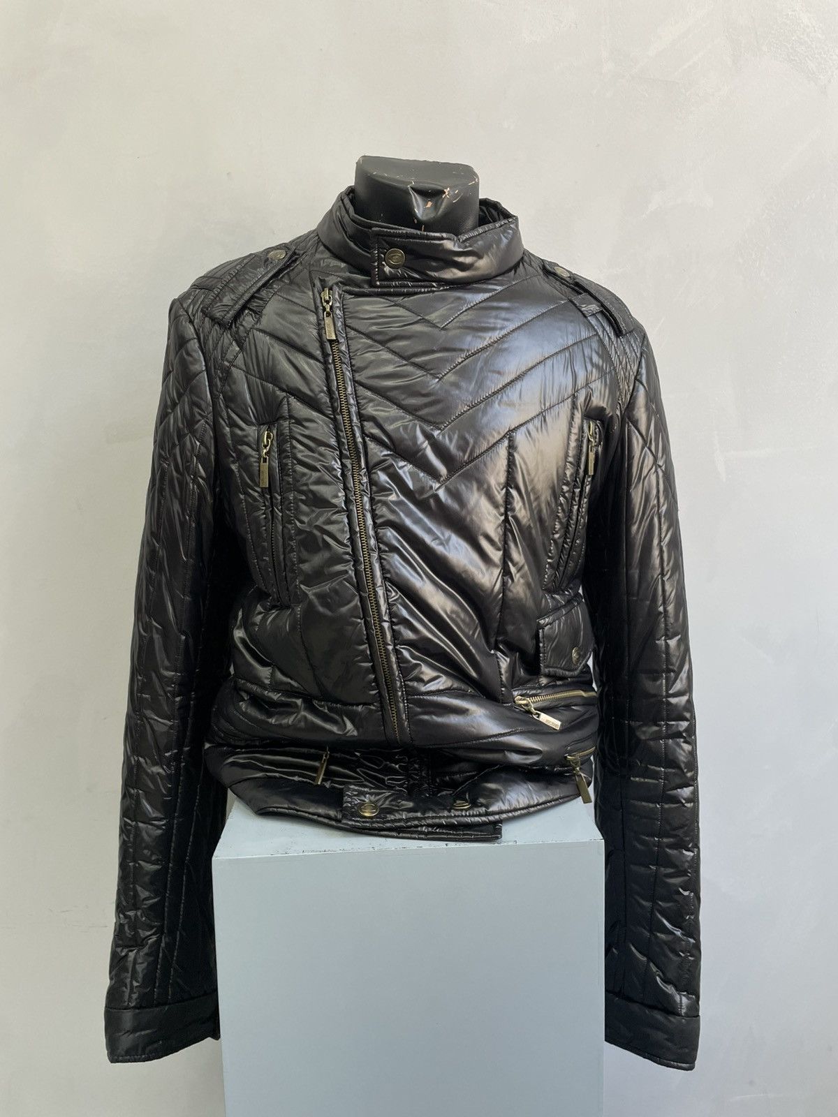 Just Cavalli Rare Roberto Cavalli biker nylon jacket hype avant garde Size US XL / EU 56 / 4 - 2 Thumbnail