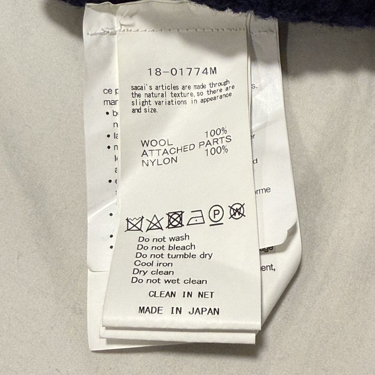 Sacai Sacai 18AW Wool Nylon Blend Sweater, Size 2 Size US M / EU 48-50 / 2 - 8 Thumbnail