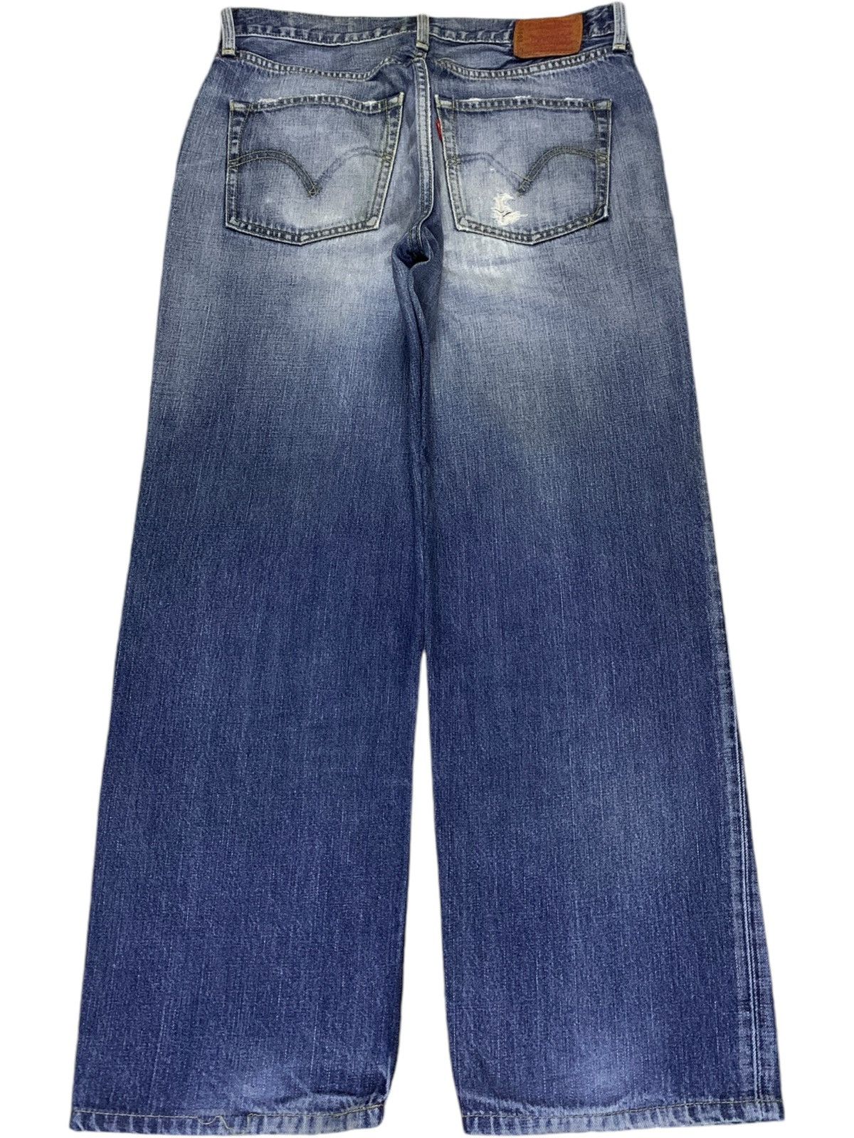 Levi's Vintage 90s Levis 502 Faded Wash Distressed Baggy Jeans Size US 32 / EU 48 - 2 Thumbnail