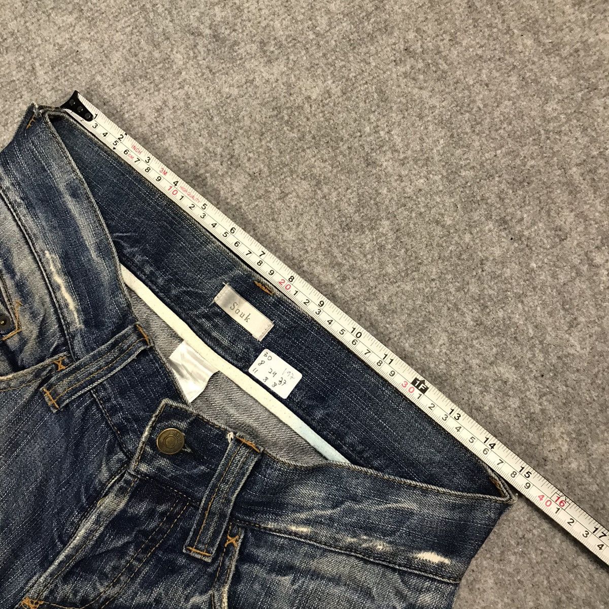 Japanese Brand DISTRESSED JEANS SOUK DENIM PANTS Size US 30 / EU 46 - 15 Thumbnail