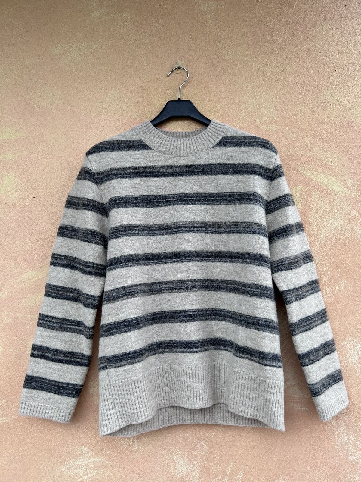 image of Maison Margiela Beige Wool Stripe Sweater Knit Jumper M Rick Owens Saberi, Men's (Size Medium)