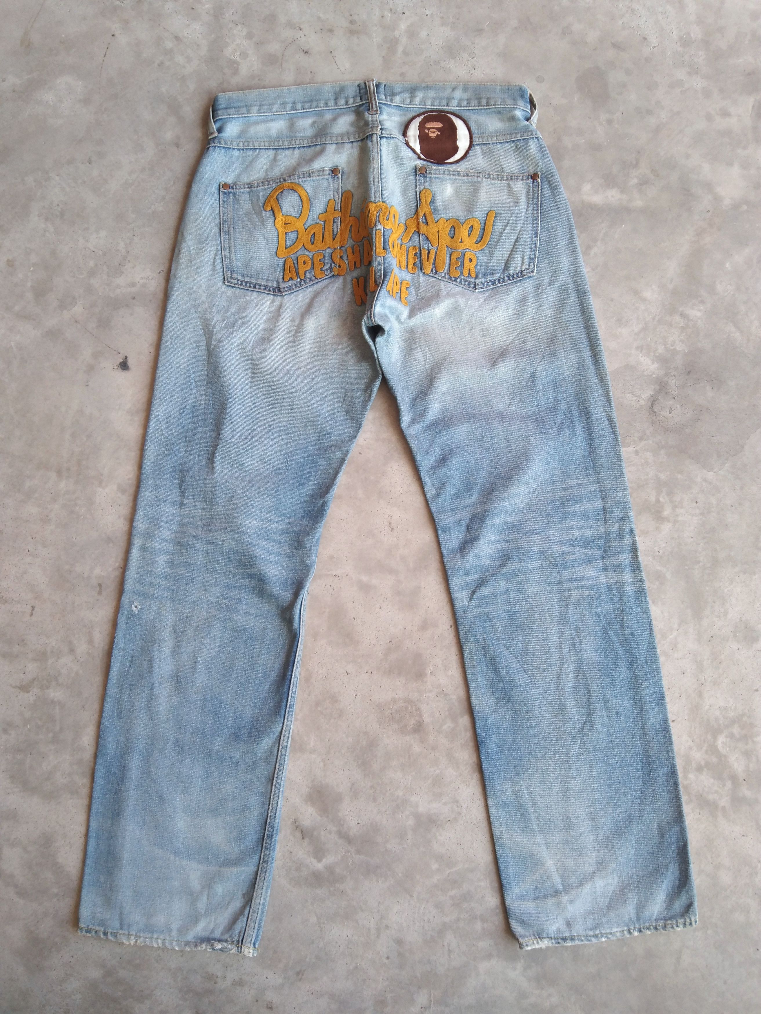 Bape × Nigo Vintage Bape A Bathing Ape Busy Works pinstripe work