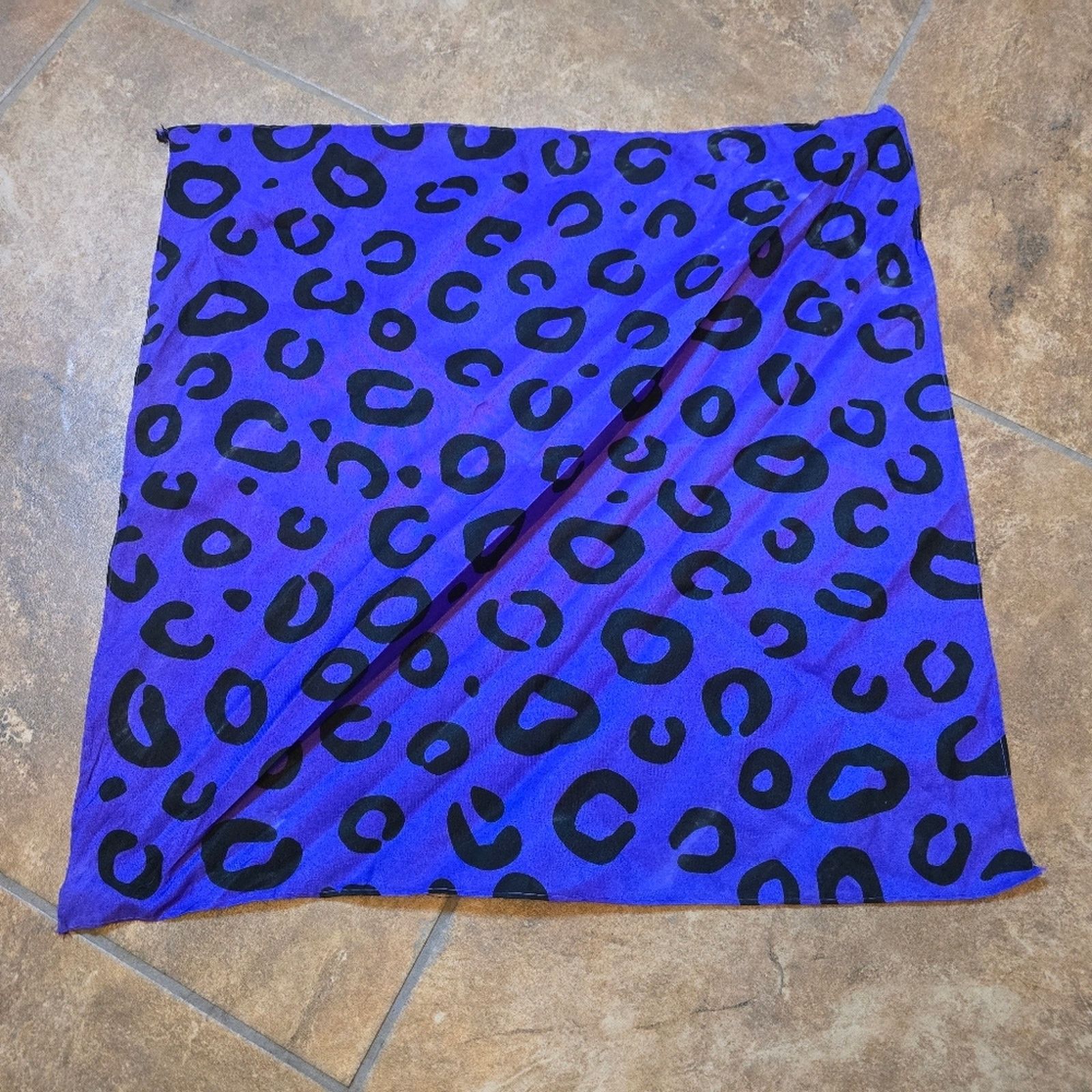 Other Purple Black Animal Printed Bandana Size ONE SIZE - 2 Thumbnail