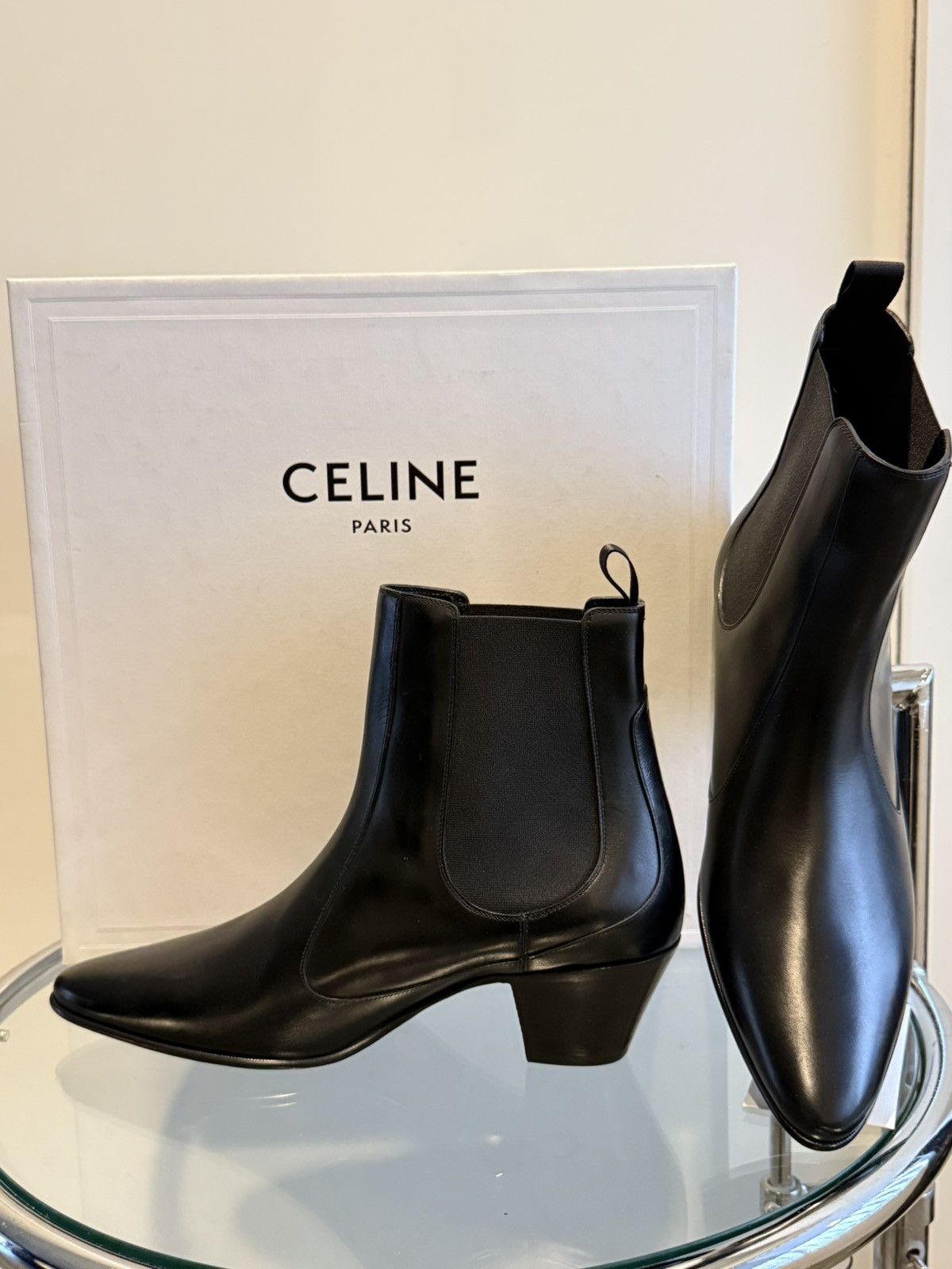 Celine Celine Hedi Slimane Hector 60mm black boots 43 NEW! | Grailed