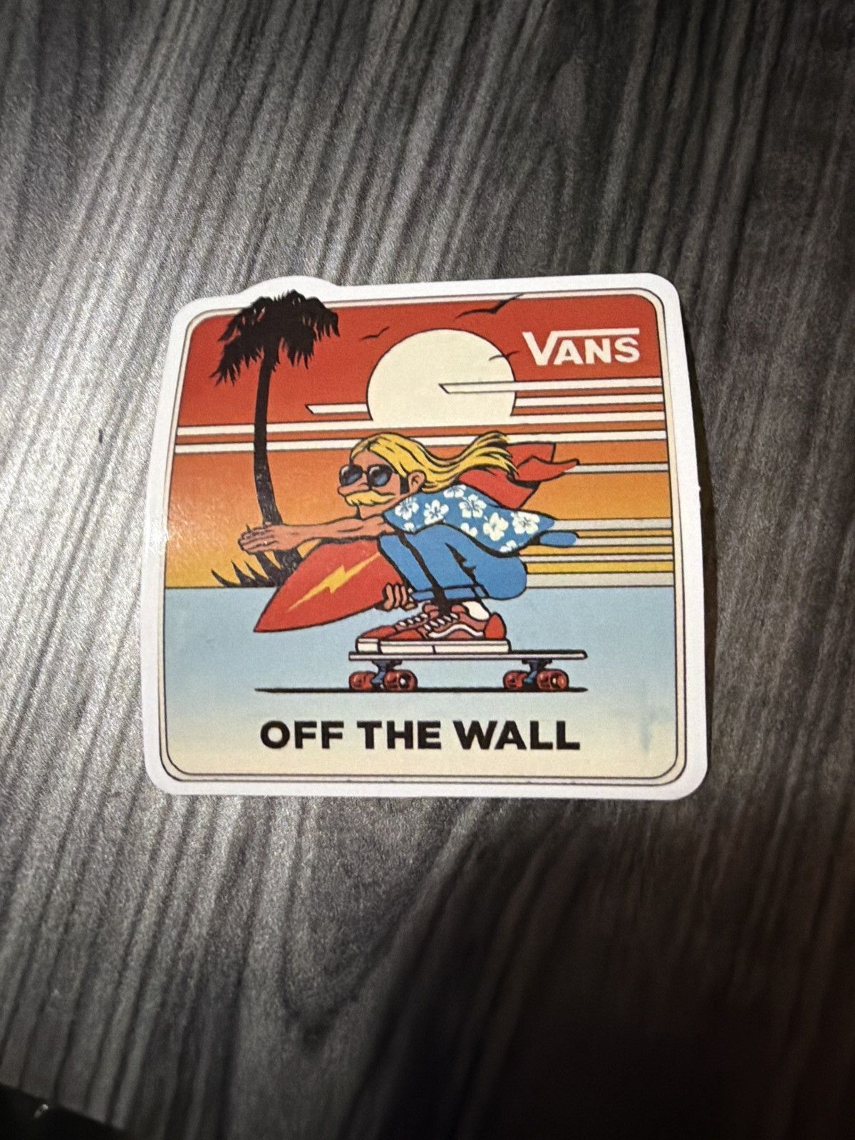 Vans Vans Off The Wall Surfer Skateboarding Sticker Size ONE SIZE - 1 Thumbnail