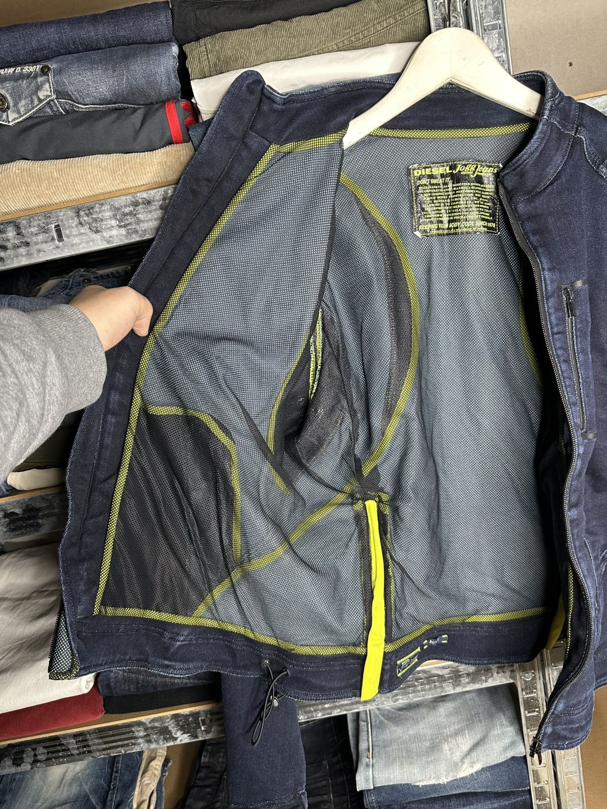 Diesel Diesel Jogg Jeans RUNX Hybrid Jacket Denim Sweat Technical Size US L / EU 52-54 / 3 - 3 Thumbnail