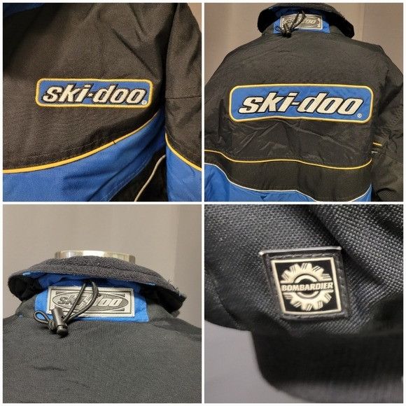 Ski-Doo Vintage 90s Ski-Doo Sno Gear Spellout Black Blue Snowmobile Size XL / US 12-14 / IT 48-50 - 5 Thumbnail