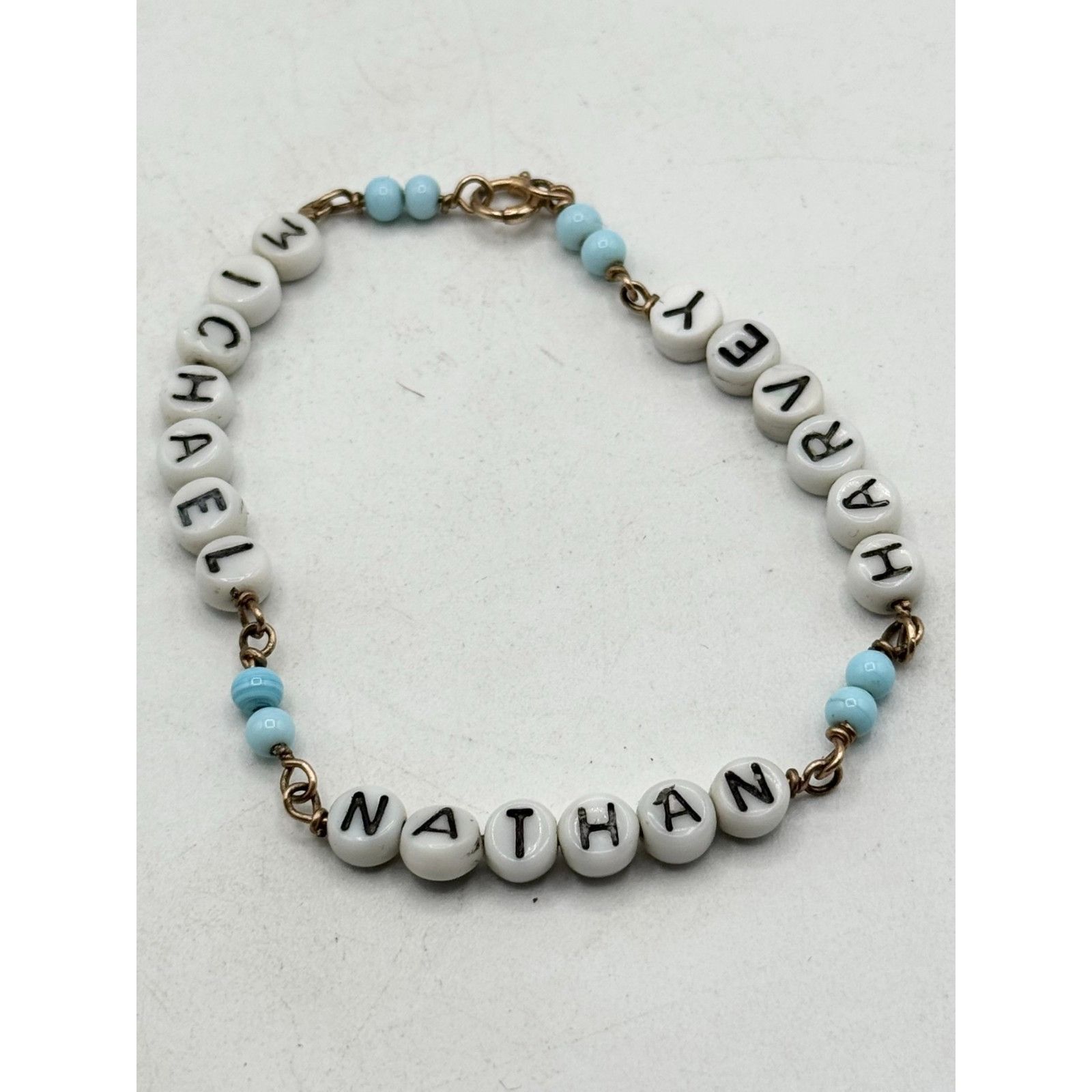 Vintage Vintage gold filled beaded name bracelet Size ONE SIZE - 3 Thumbnail