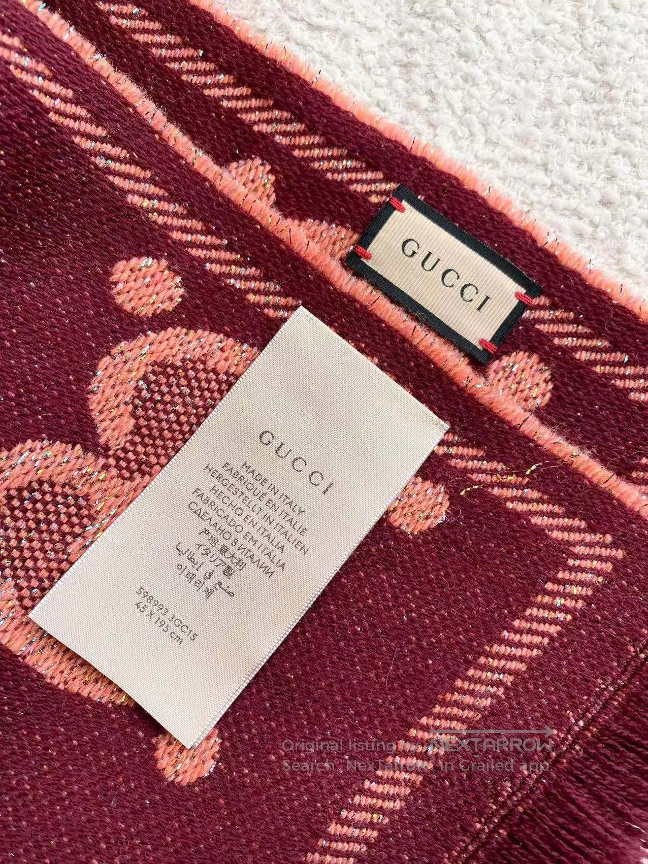Gucci Guicci The old flower is full of printed wool scarves| Size ONE SIZE - 5 Thumbnail