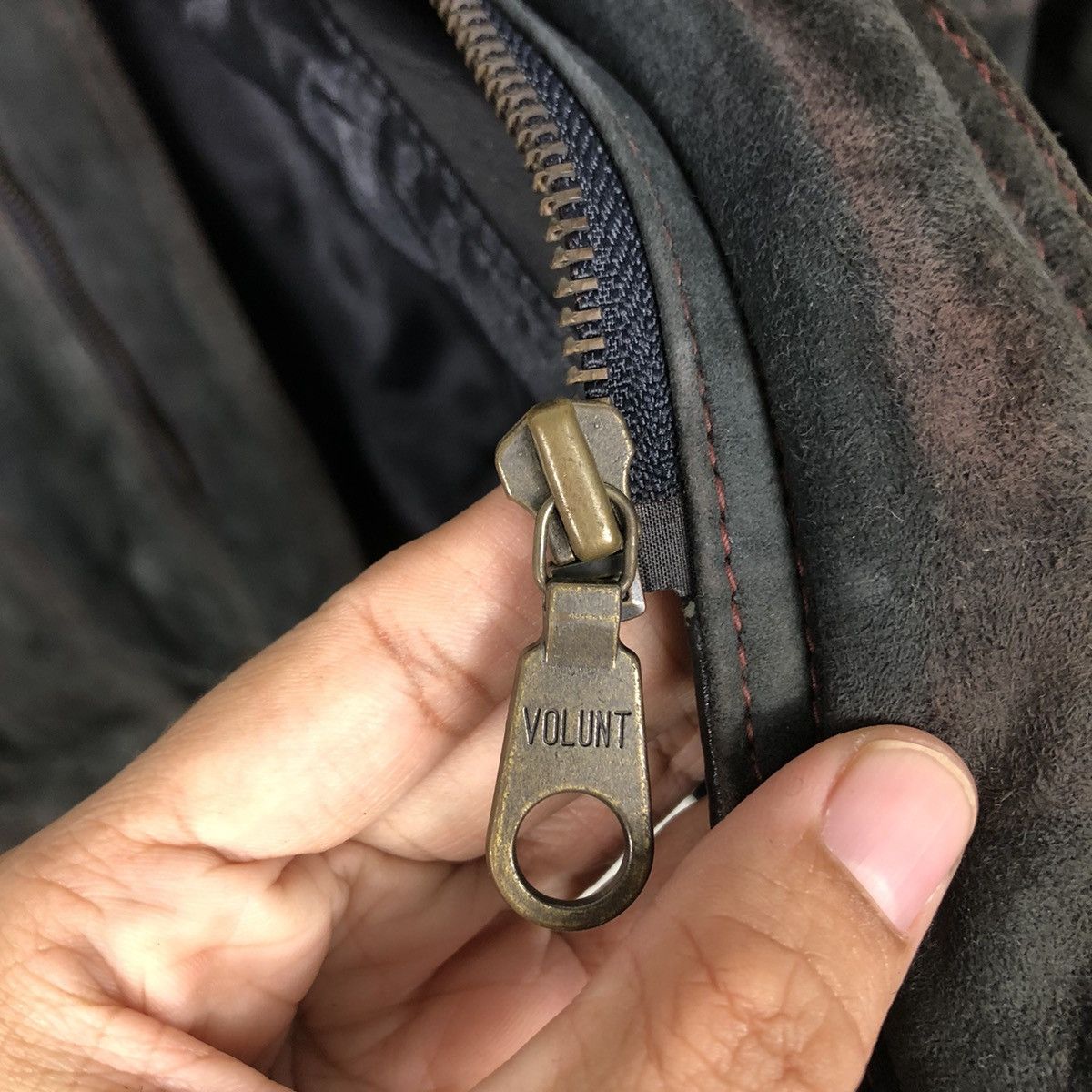 Japanese Brand × Vintage 📌Vintage Worker Hunting Leather Jacket Conceria Egeria Size US M / EU 48-50 / 2 - 18 Thumbnail