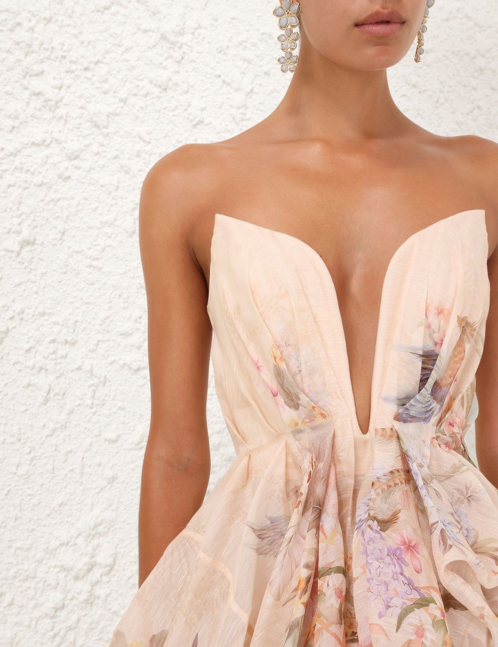 Zimmermann oc11z0226 Illuminate Draped Mini Dress In Multicolor Size XS / US 0-2 / IT 36-38 - 5 Thumbnail