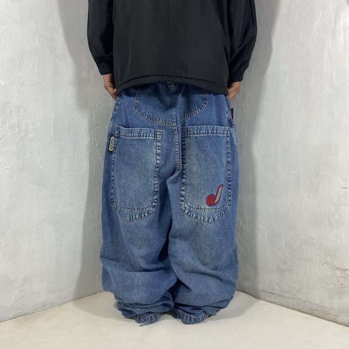 JNCO Y2K JNCO handy Man Big Pocket Reflective Baggy Denim Pants Size US 36 / EU 52 - 1 Thumbnail