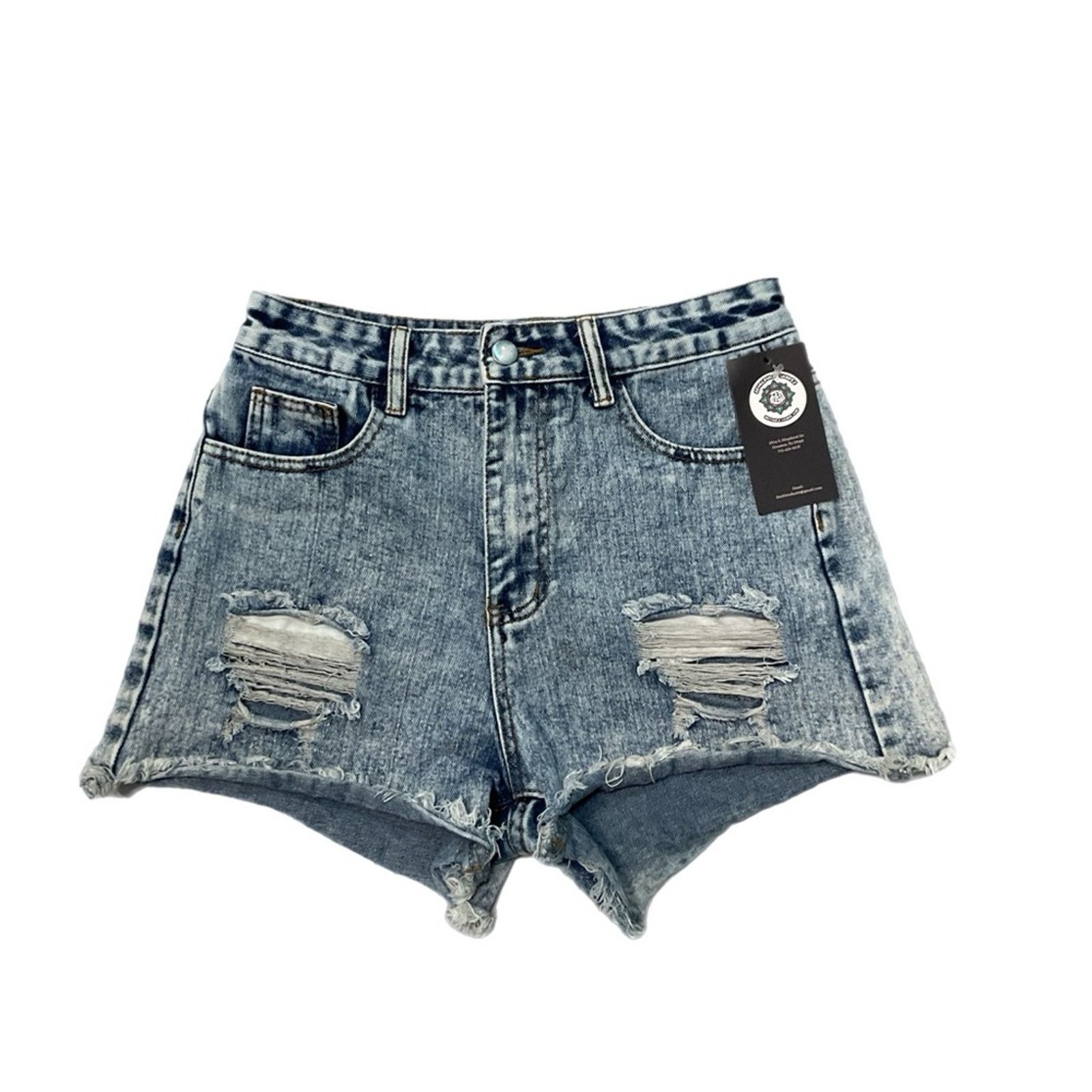 Vintage Light Washed Denim Blue Cutoff Shorts Size 26" / US 2 / IT 38 - 1 Thumbnail