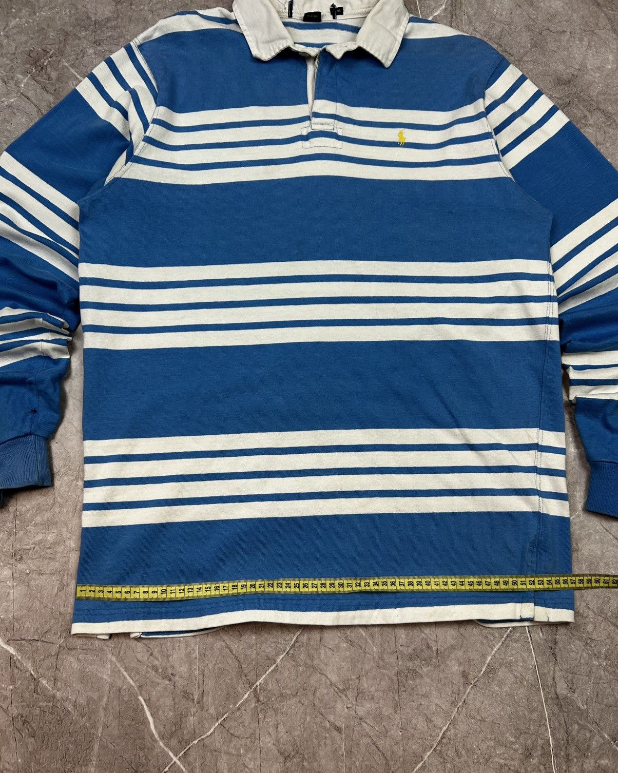 Polo Ralph Lauren Vintage Polo Ralph Lauren Rugby Long Sleeve Striped Shirt Size US XL / EU 56 / 4 - 13 Thumbnail