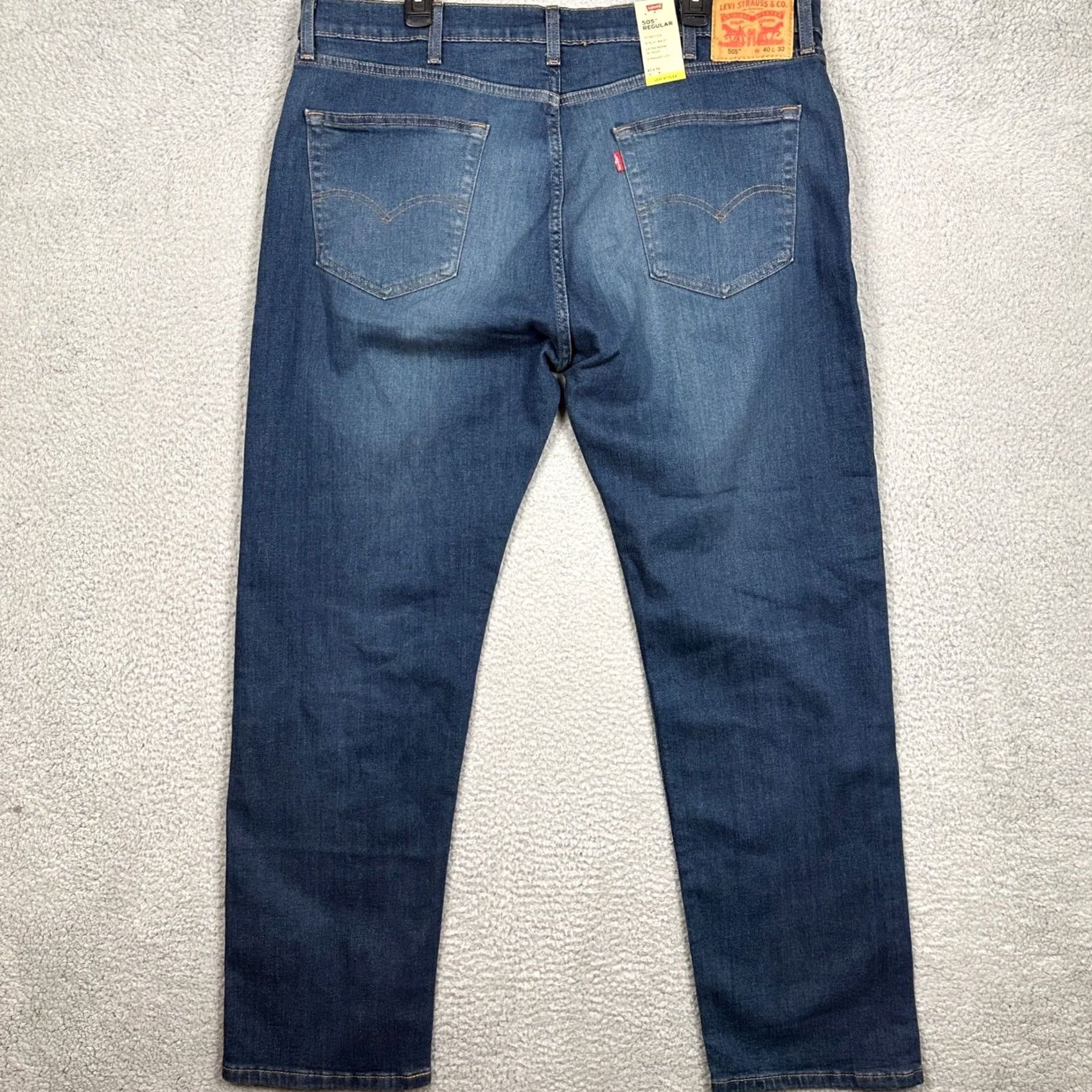 Levi's Levi's 505 Jeans Regular Straight Blue 40x32 Mens Denim Stretch Flex 5-Pocket Size US 40 / EU 56 - 3 Thumbnail
