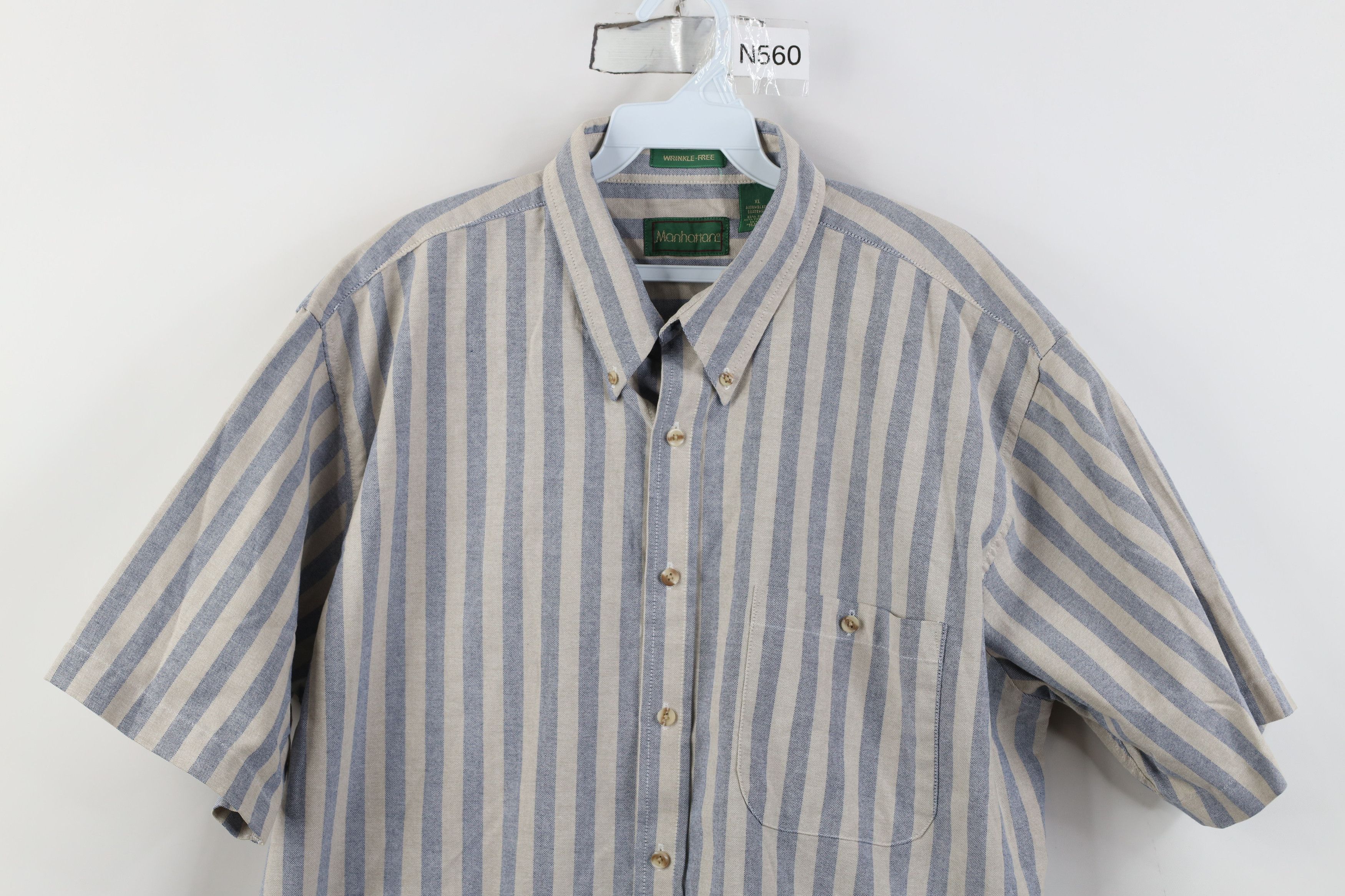 Vintage Vintage 90s Streetwear Block Short Sleeve Button Down Shirt Size US XL / EU 56 / 4 - 2 Thumbnail