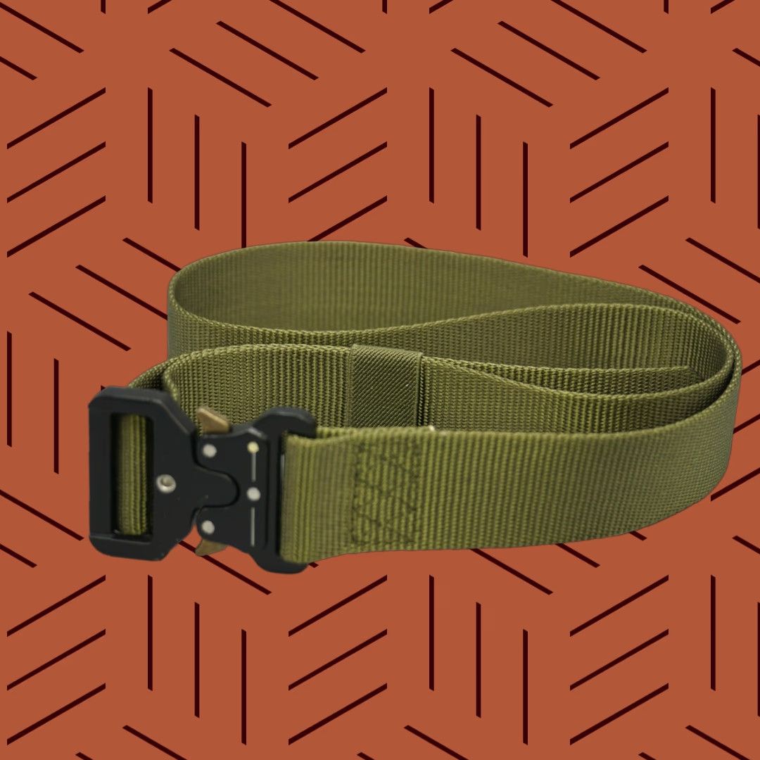Vintage VINTAGE Tactical Cobra Buckle Belt OD Green 1.5" Nylon Web Military EDC Rigger Mens L Green OD 1.5" Belt Size ONE SIZE - 1 Thumbnail