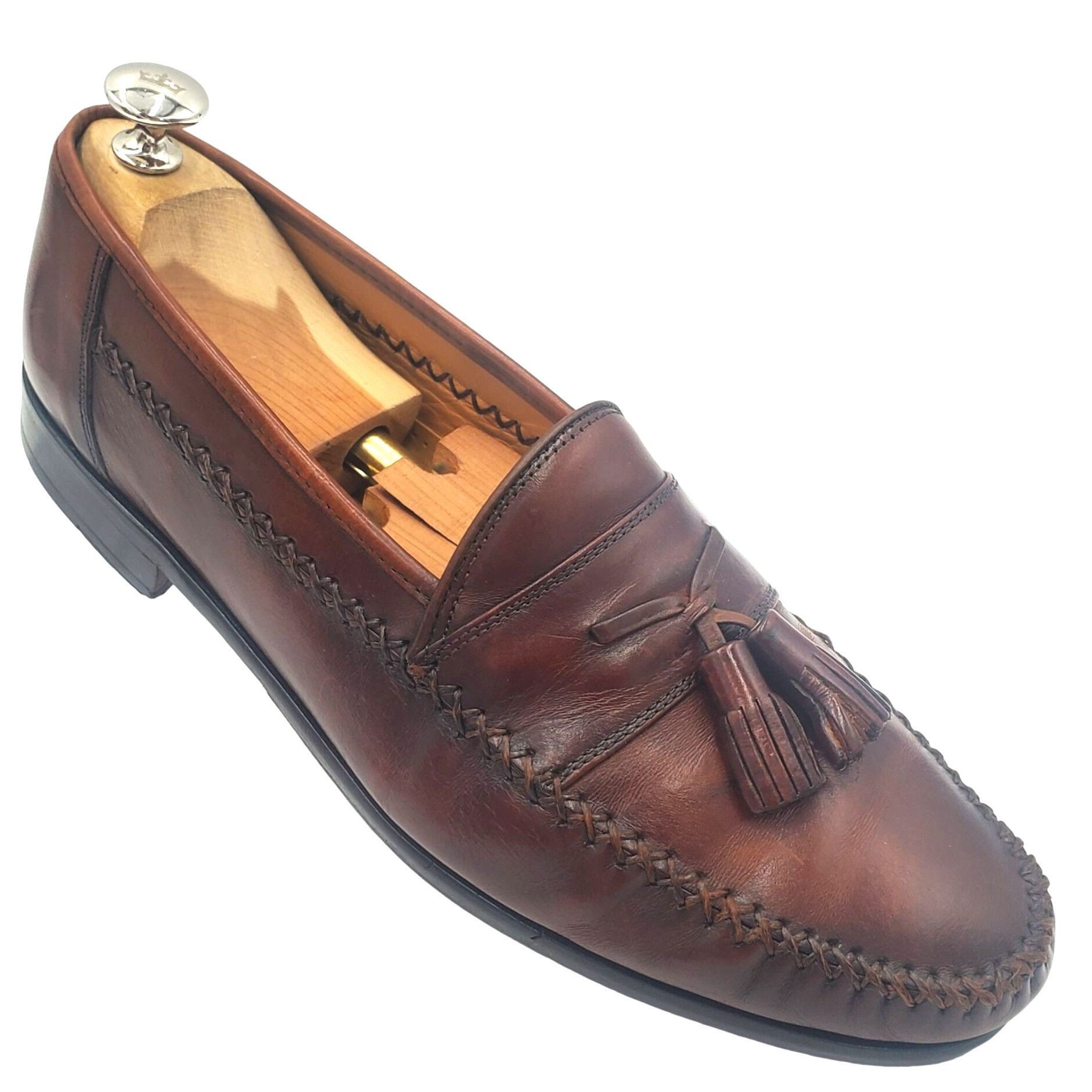 Sandro Moscoloni Sandro Moscoloni Olivio Men's size 9 Brown Leather Tassel Lo Size US 9 / EU 42 - 1 Thumbnail