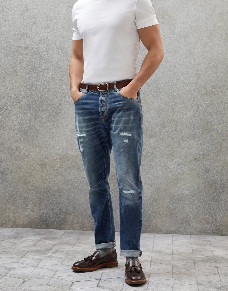 Brunello Cucinelli o1w1db10924 Denim Pants in Open Blue Size US 28 / EU 44 - 1 Preview