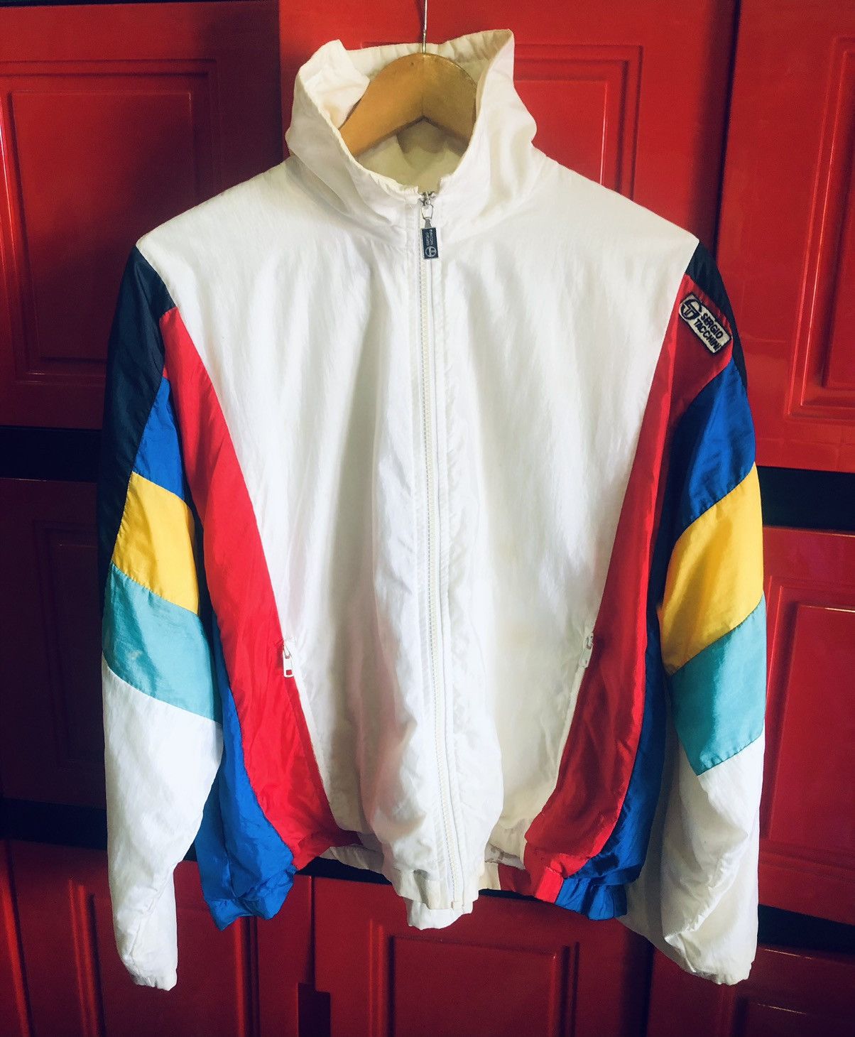 Sergio Tacchini × Vintage Vintage Sergio Tacchini Windbreaker Track Jacket Size US L / EU 52-54 / 3 - 1 Thumbnail