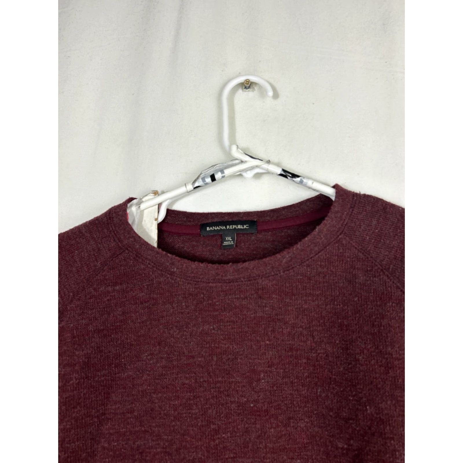 Banana Republic VINTAGE Banana Republic Mens XXL Maroon Thermal Long Sleeve T Shirt Cotton Blend Size US XXL / EU 58 / 5 - 3 Thumbnail