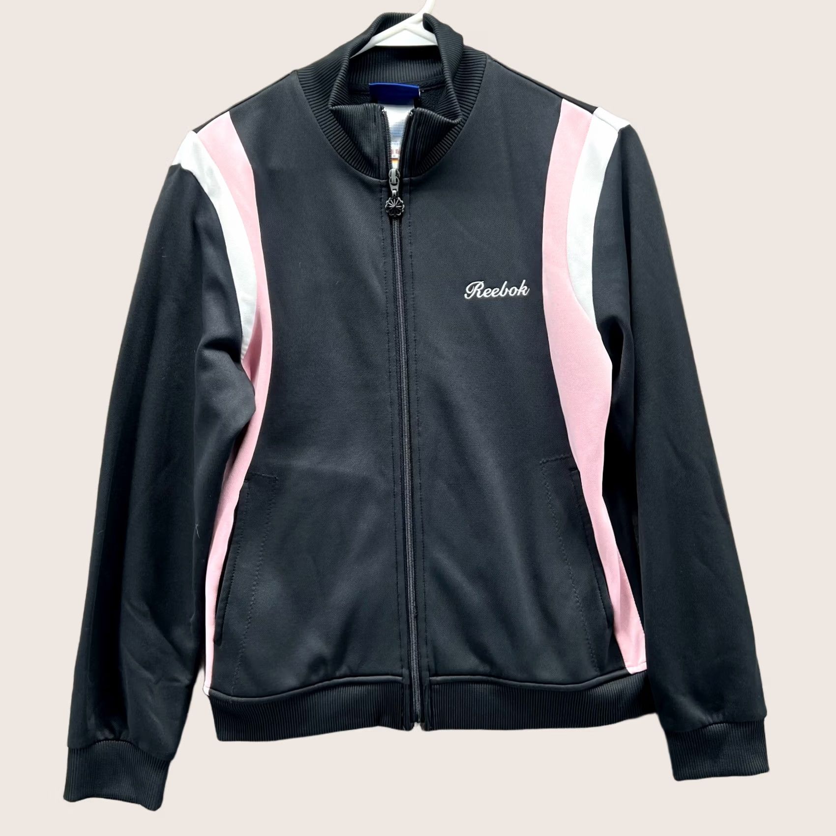 Reebok VINTAGE Reebok Tracksuit Women Medium Black Pink Full Zip Track Windbreaker 90s Reduces? Size M / US 6-8 / IT 42-44 - 1 Thumbnail