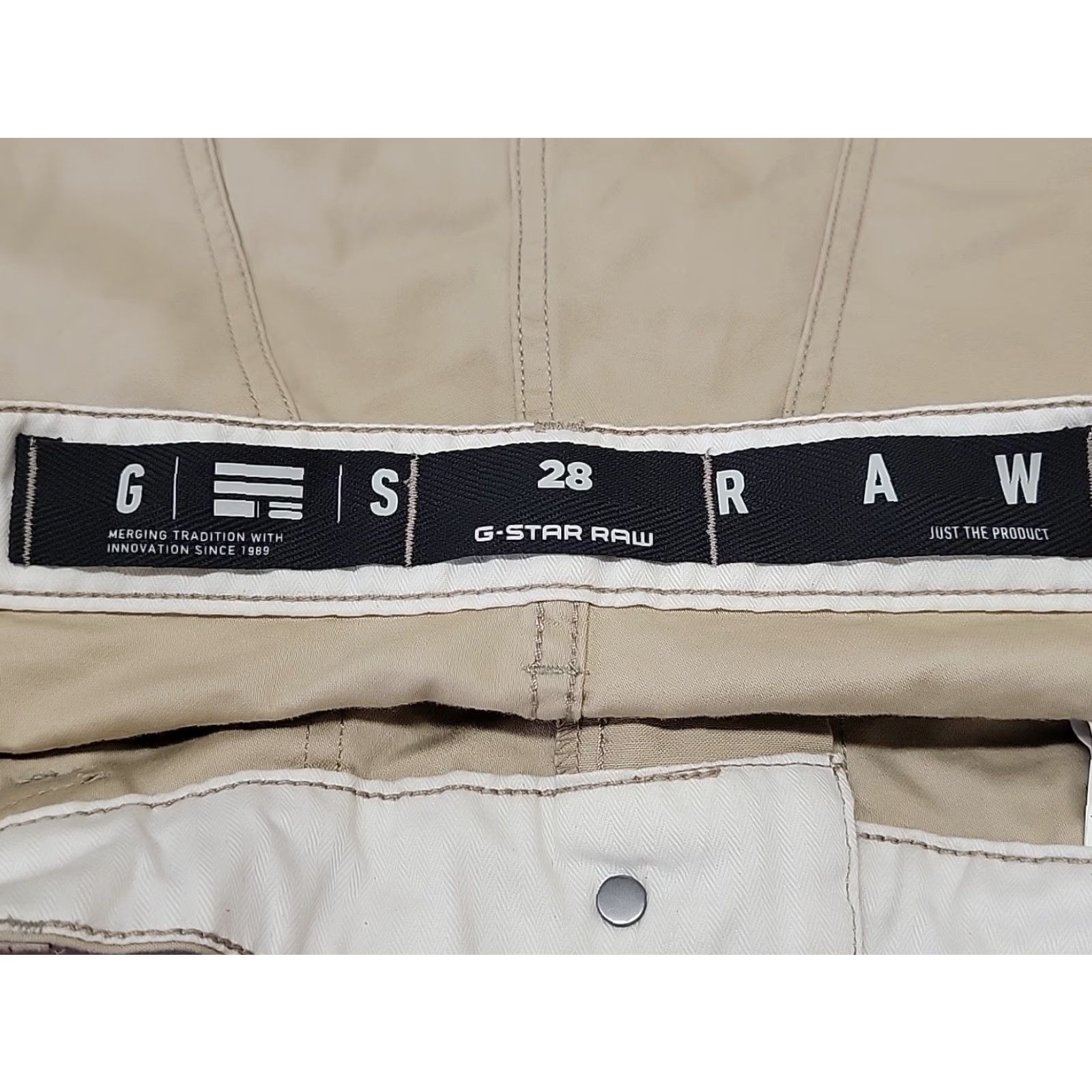 G-Star NWT G-Star Raw 3D Fatigue Shorts Mens 28 Beige Fatigue shorts Mens 28 Beige Stars 5-Pocket Cotton Regular Spring Summer Beig e Size US 28 / EU 44 - 6 Thumbnail