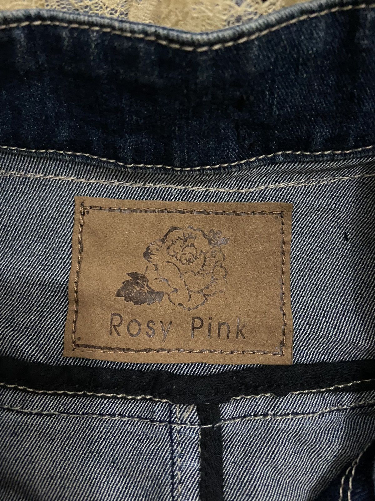 If Six Was Nine × Le Grande Bleu (L.G.B.) Vintage Y2K rosy pink denim jacket with flower Size XS / US 0-2 / IT 36-38 - 7 Thumbnail