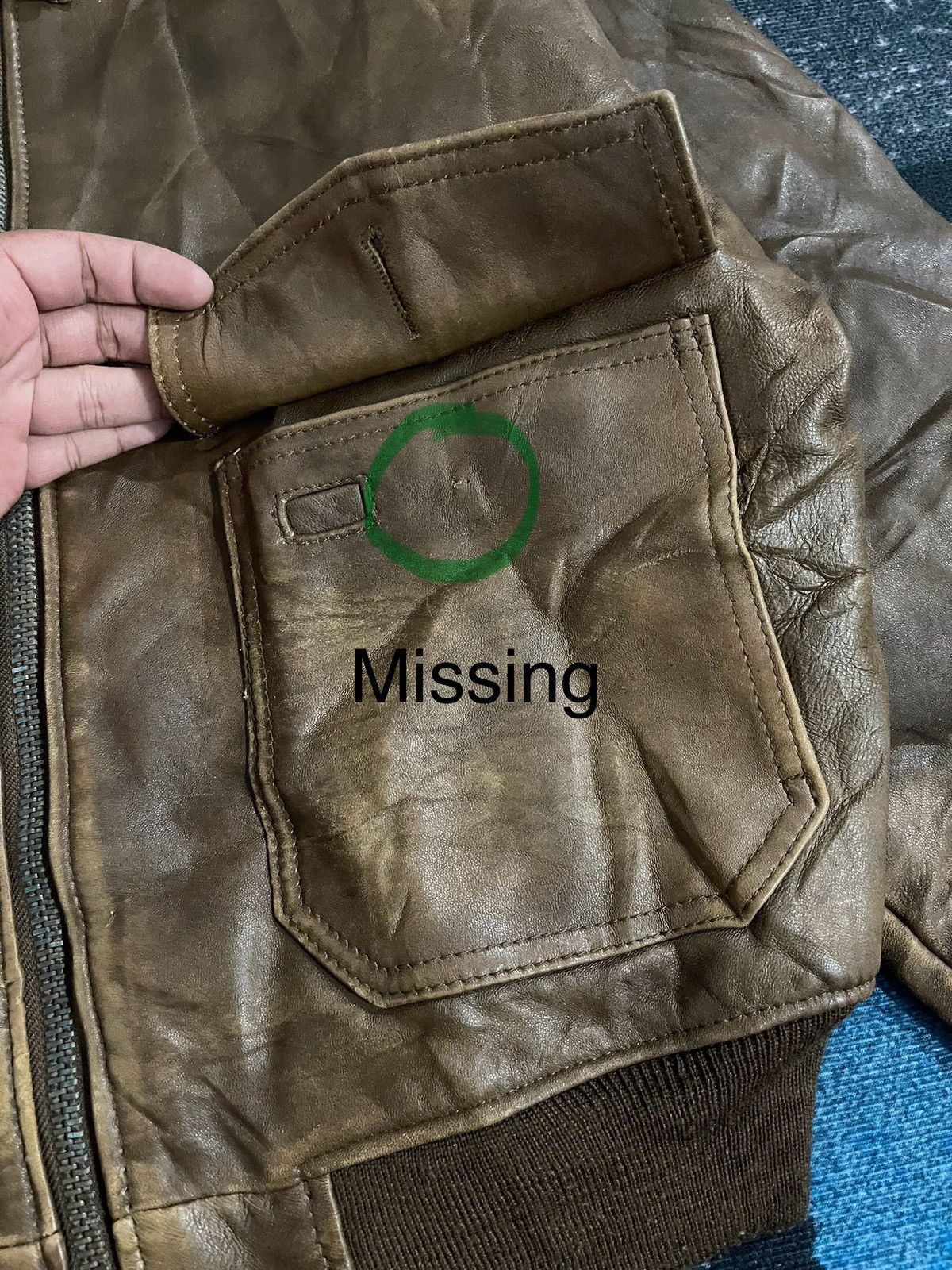 Vintage Vintage Sheep Leather Bomber Jacket Size US L / EU 52-54 / 3 - 7 Thumbnail