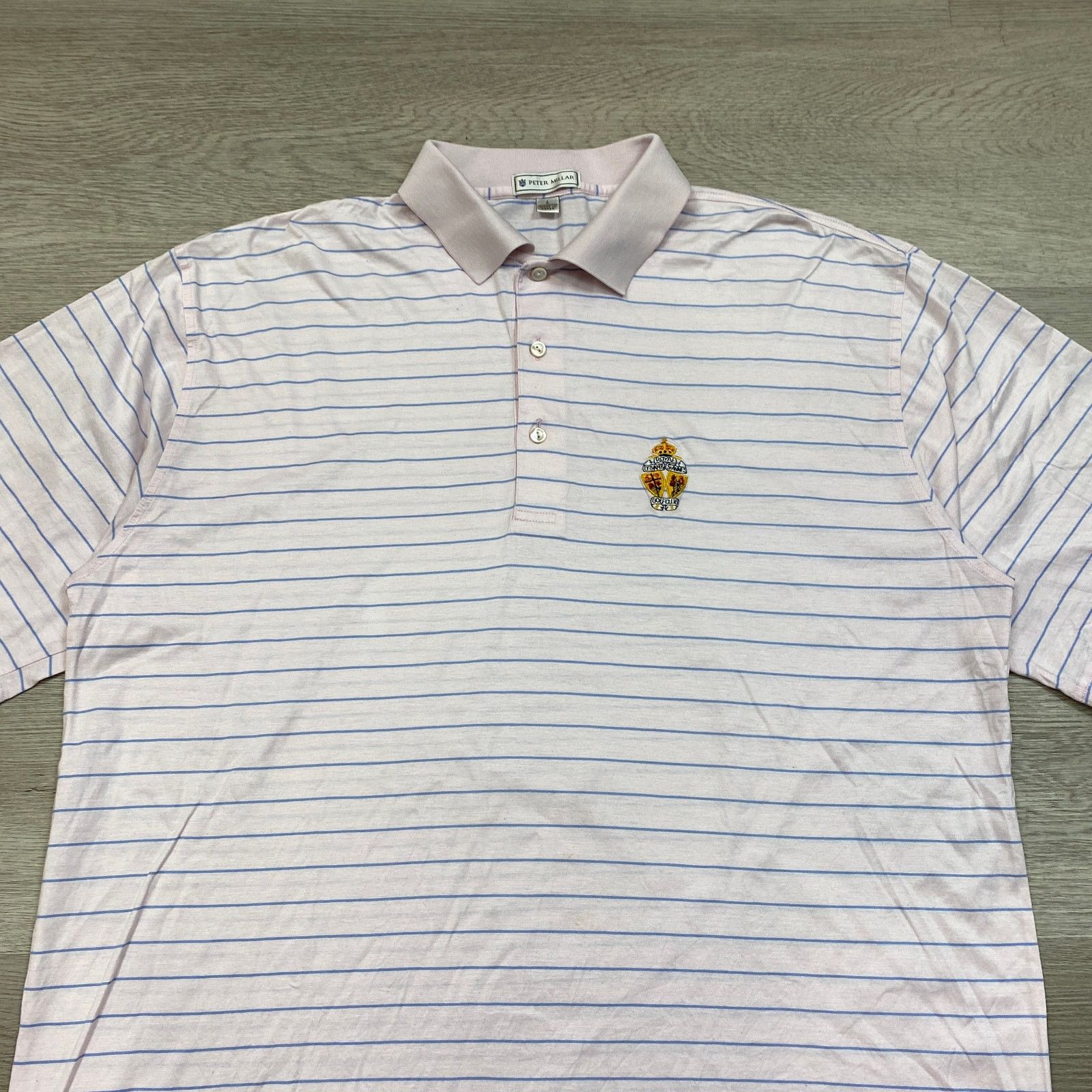 Peter Millar Peter Millar Crown Crest Striped Polo Shirt Men's L Golf Size US L / EU 52-54 / 3 - 2 Thumbnail