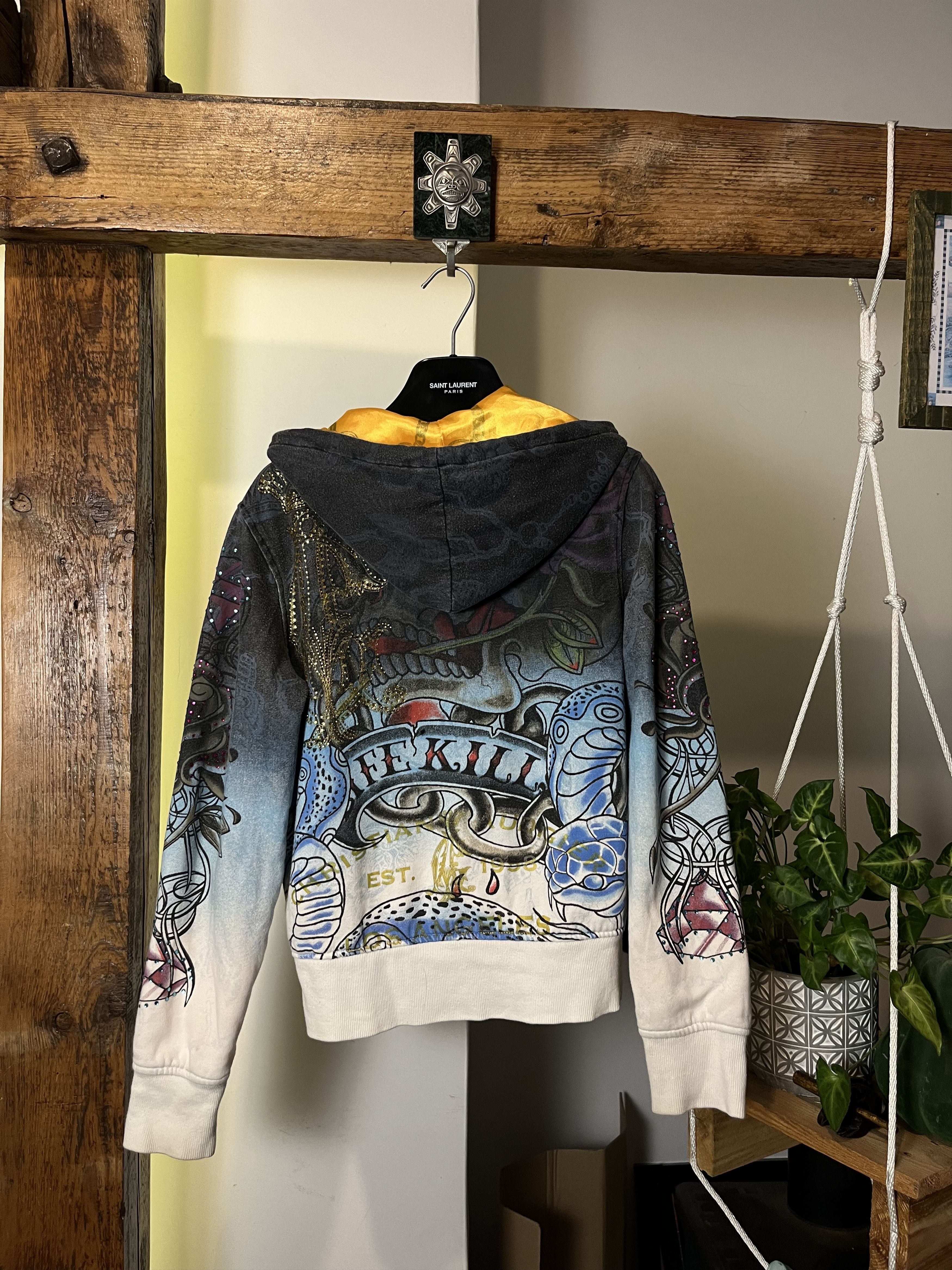 Christian Audigier × Ed Hardy × Vintage Ed Hardy By Christian Audigier Zip Hoodie Size M / US 6-8 / IT 42-44 - 2 Thumbnail