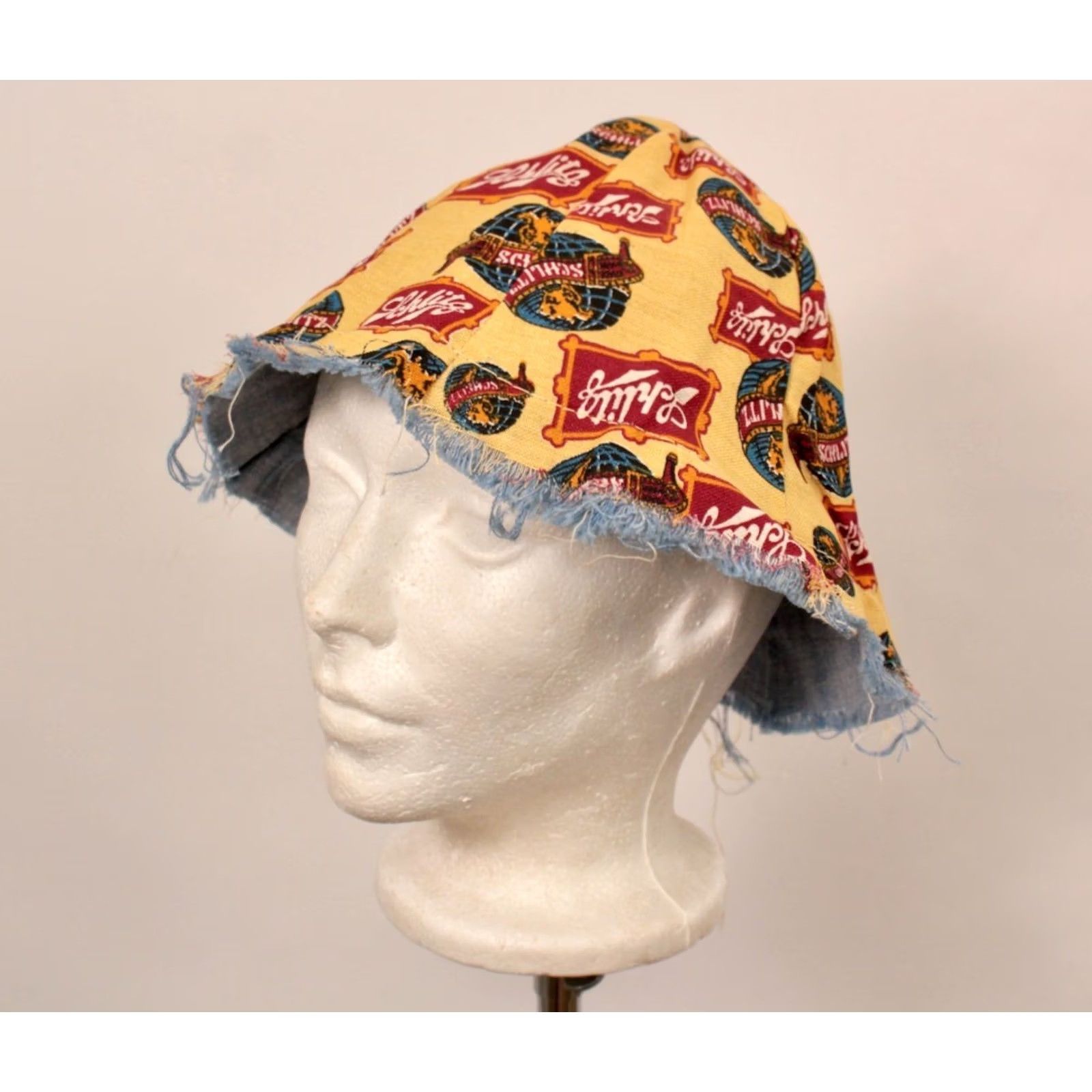 Vintage VINTAGE Schlitz Advertisement Bucket Hat 60s Beer Mens Yellow 1960s Size ONE SIZE - 6 Thumbnail